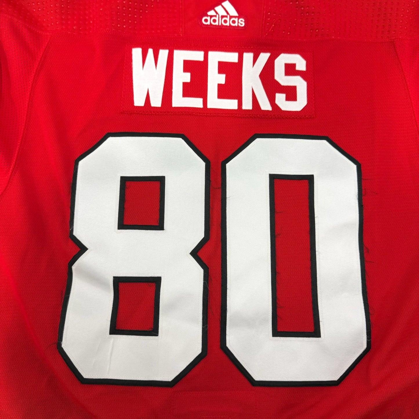 Mitchell Weeks #80 Home Chicago Blackhawks Team Issued Jersey 2023-2024 | Size 58G | 25606