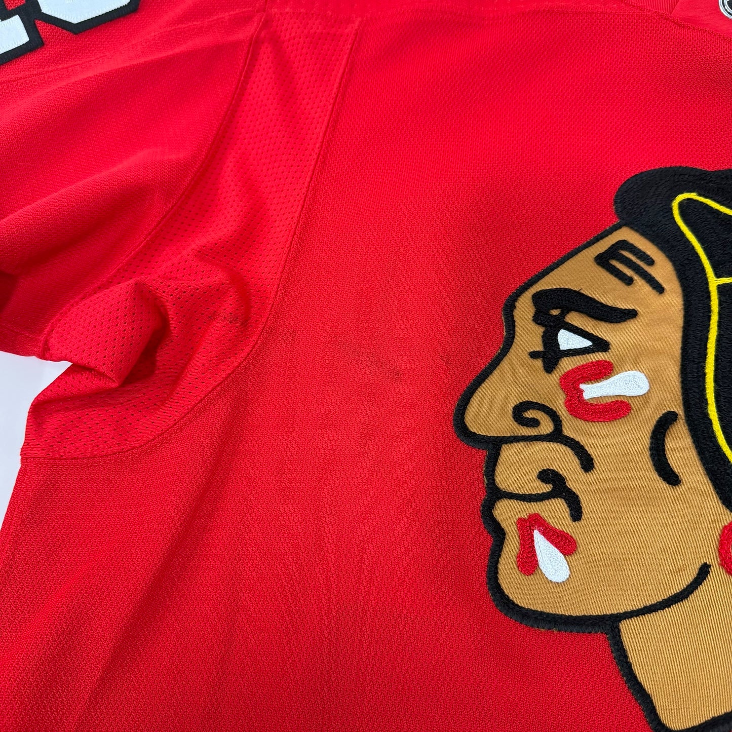Caleb Jones #82 Home Chicago Blackhawks Game Worn Jersey 2022-2023, Set 2 | Size 58 | 3346-25509