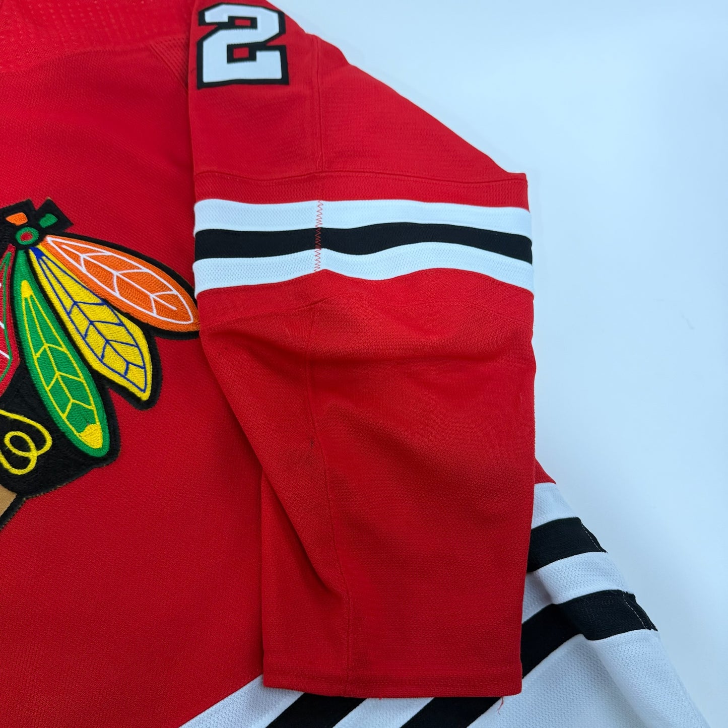Caleb Jones #82 Home Chicago Blackhawks Game Worn Jersey 2022-2023, Set 2 | Size 58 | 3346-25509