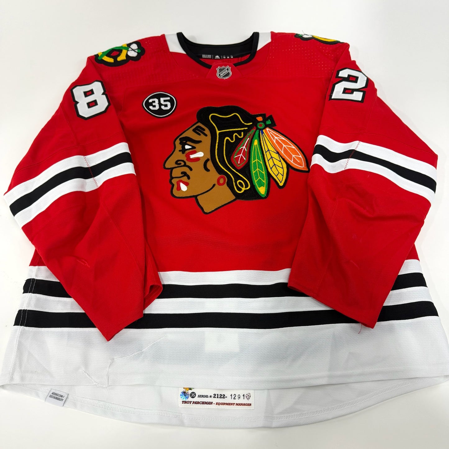 Caleb Jones #82 Home Chicago Blackhawks Jersey 2021-2022, Set 2 | Size 58 | 1291-21743