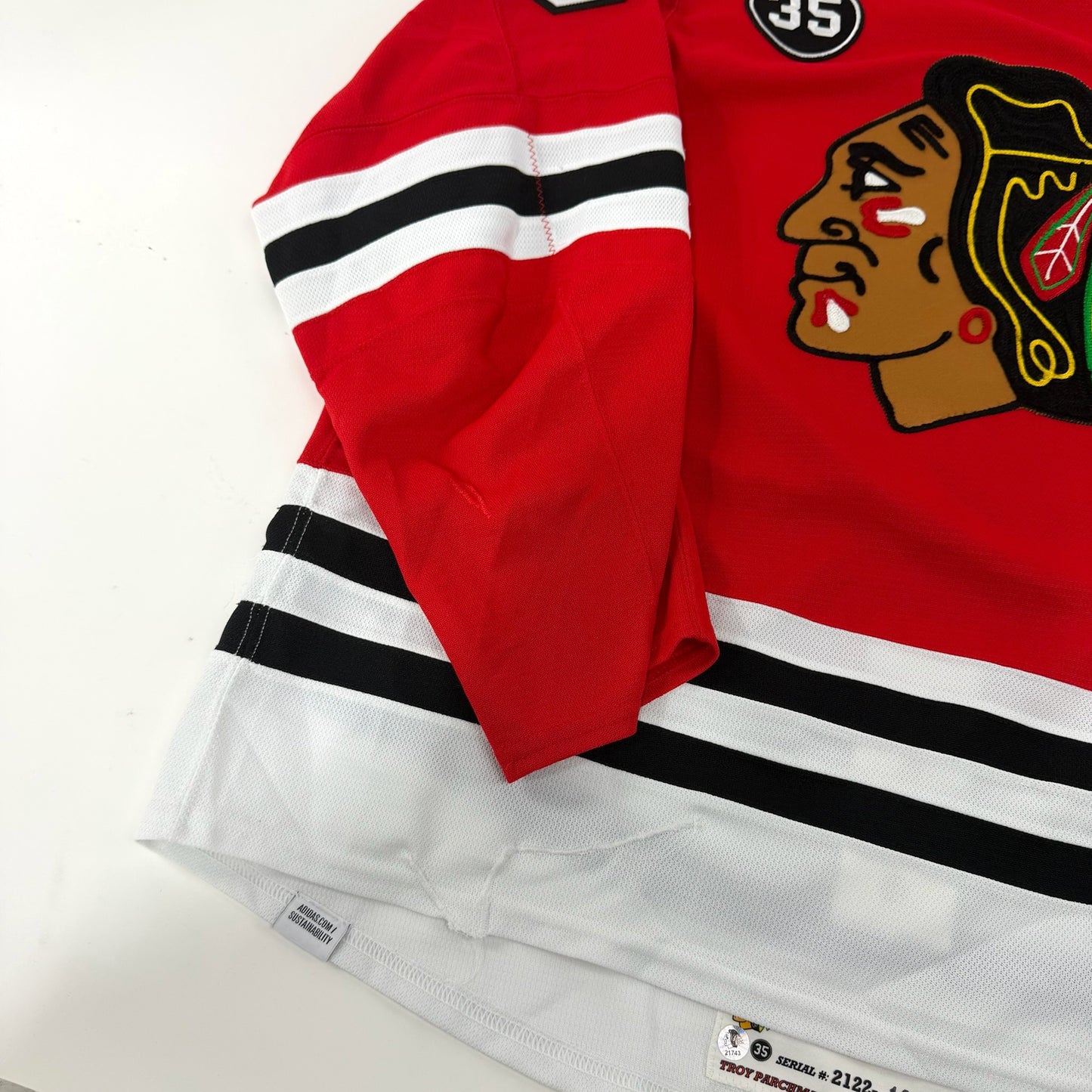 Caleb Jones #82 Home Chicago Blackhawks Jersey 2021-2022, Set 2 | Size 58 | 1291-21743