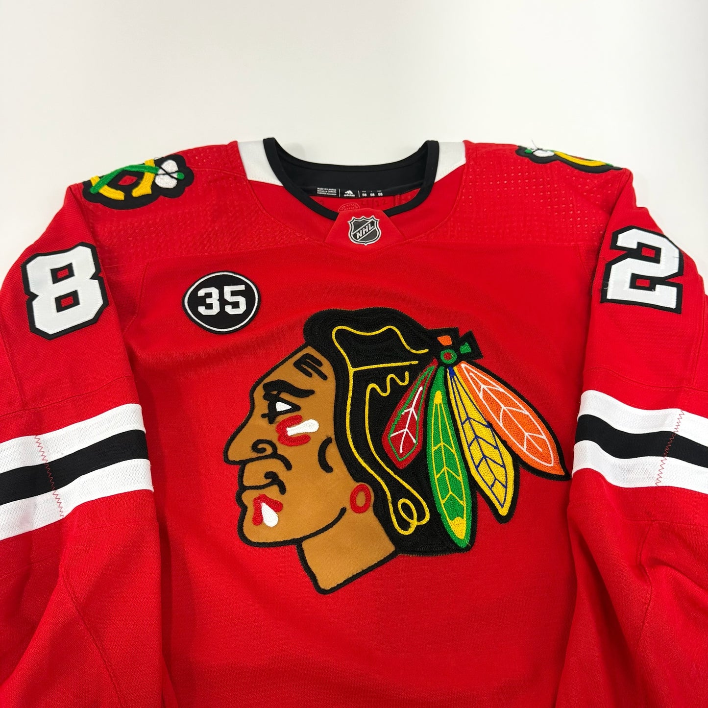 Caleb Jones #82 Home Chicago Blackhawks Jersey 2021-2022, Set 2 | Size 58 | 1291-21743
