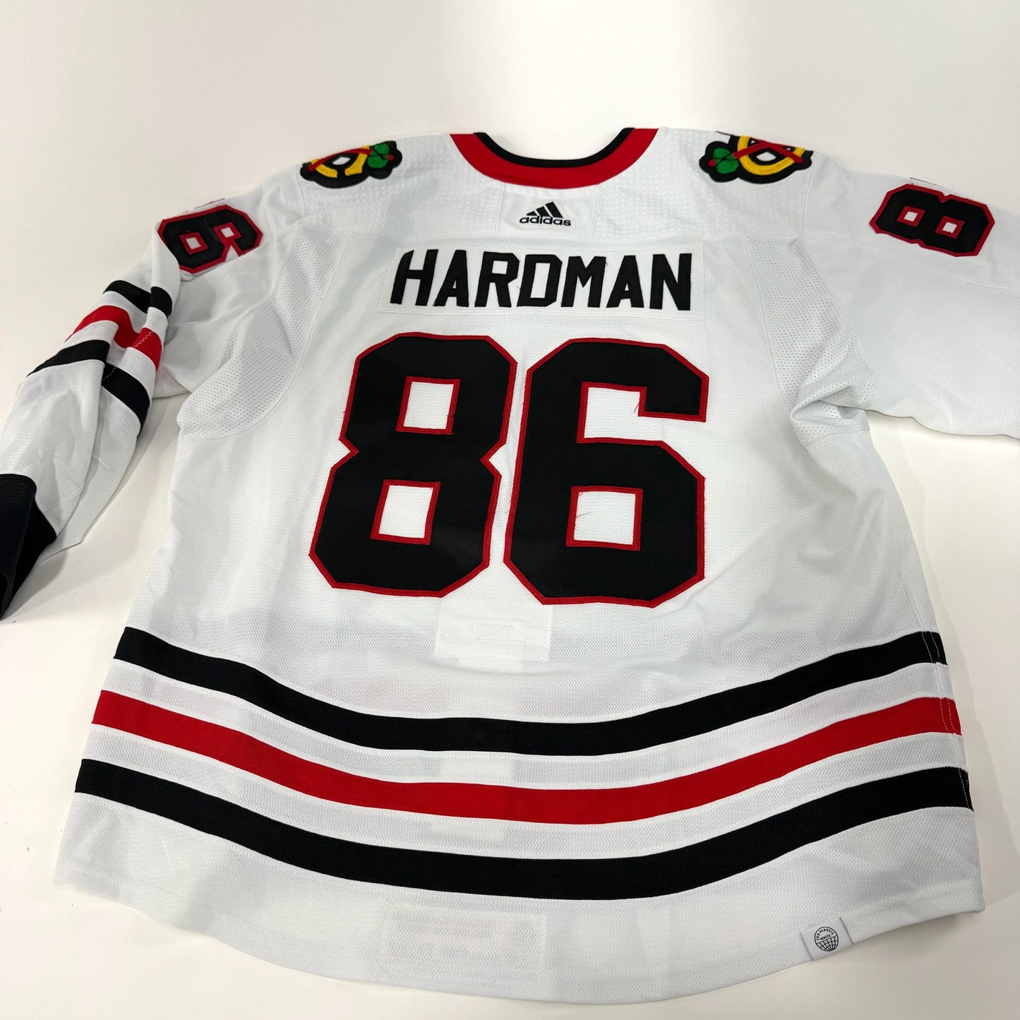 Mike Hardman #86 Away Chicago Blackhawks Game Worn Jersey 2021-2022, Set 1 | Size 58 | 2909-25557