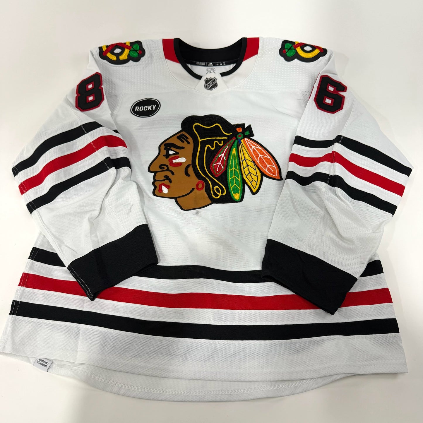 Mike Hardman #86 Away Chicago Blackhawks Team Issued Jersey 2023-2024, Set 22/23 - 1 | Size 58 | 25639