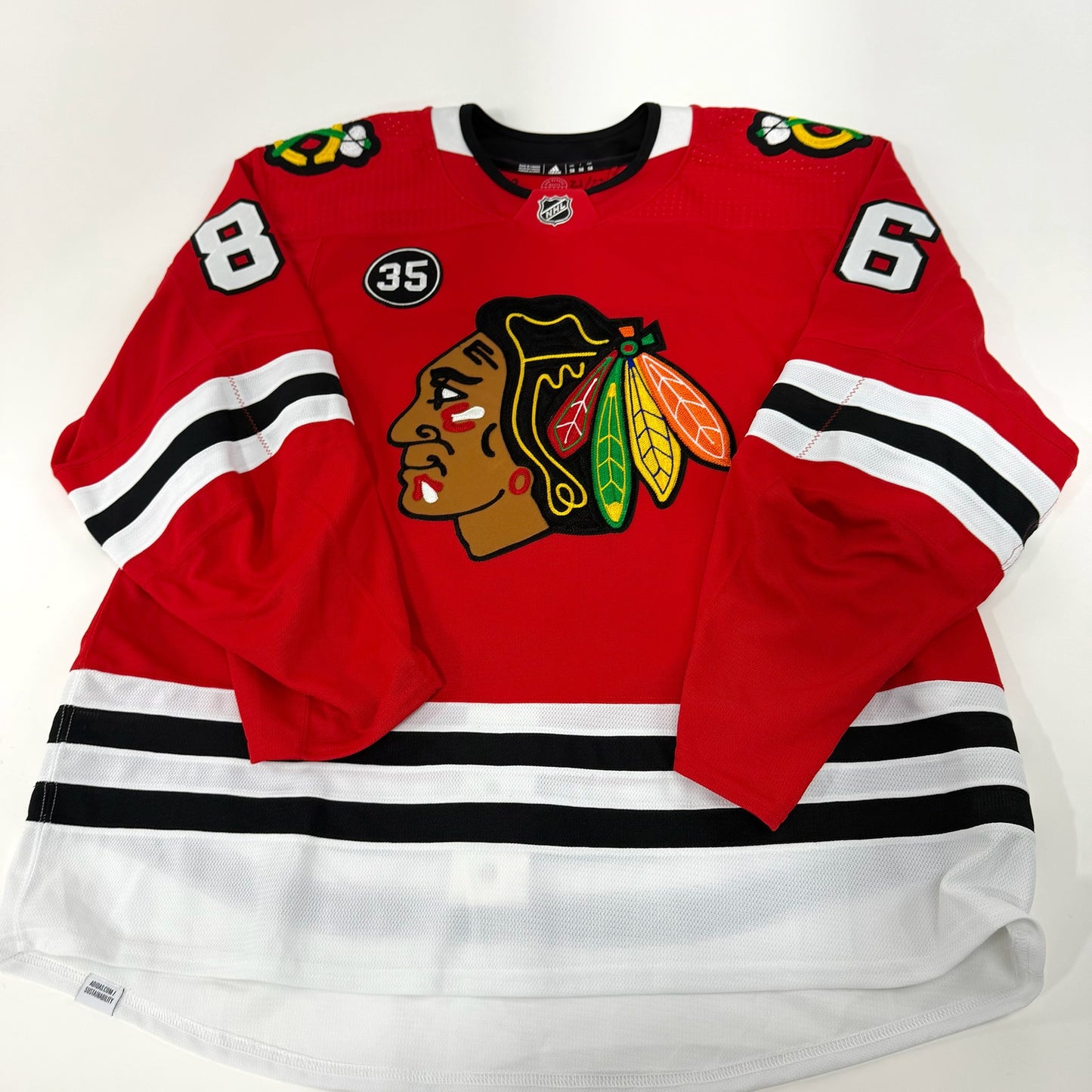 Mike Hardman #86 Home Chicago Blackhawks Team Issued Jersey 2021-2022, Set 2 | Size 56 | 21705