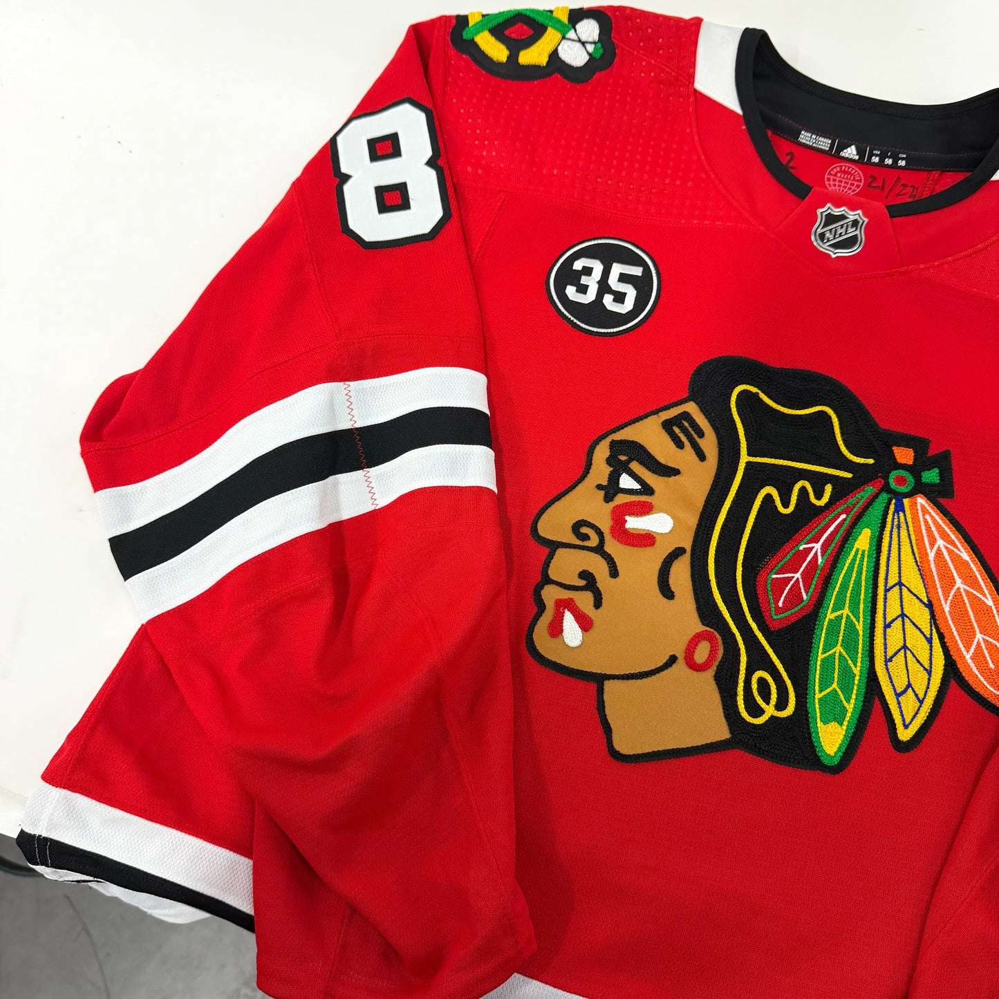 Mike Hardman #86 Home Chicago Blackhawks Team Issued Jersey 2021-2022, Set 2 | Size 56 | 21705