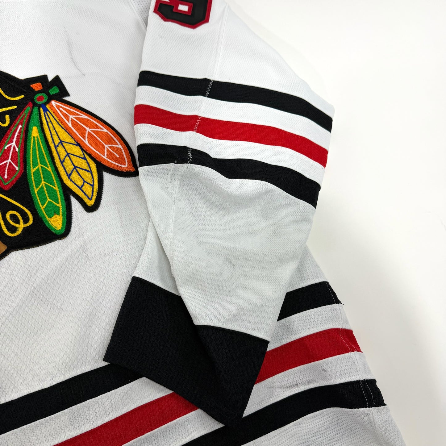 Andreas Athanasiou #89 Away Chicago Blackhawks Game Worn Jersey 2022-2023, Set 1 | Size 56 | 8231-25510