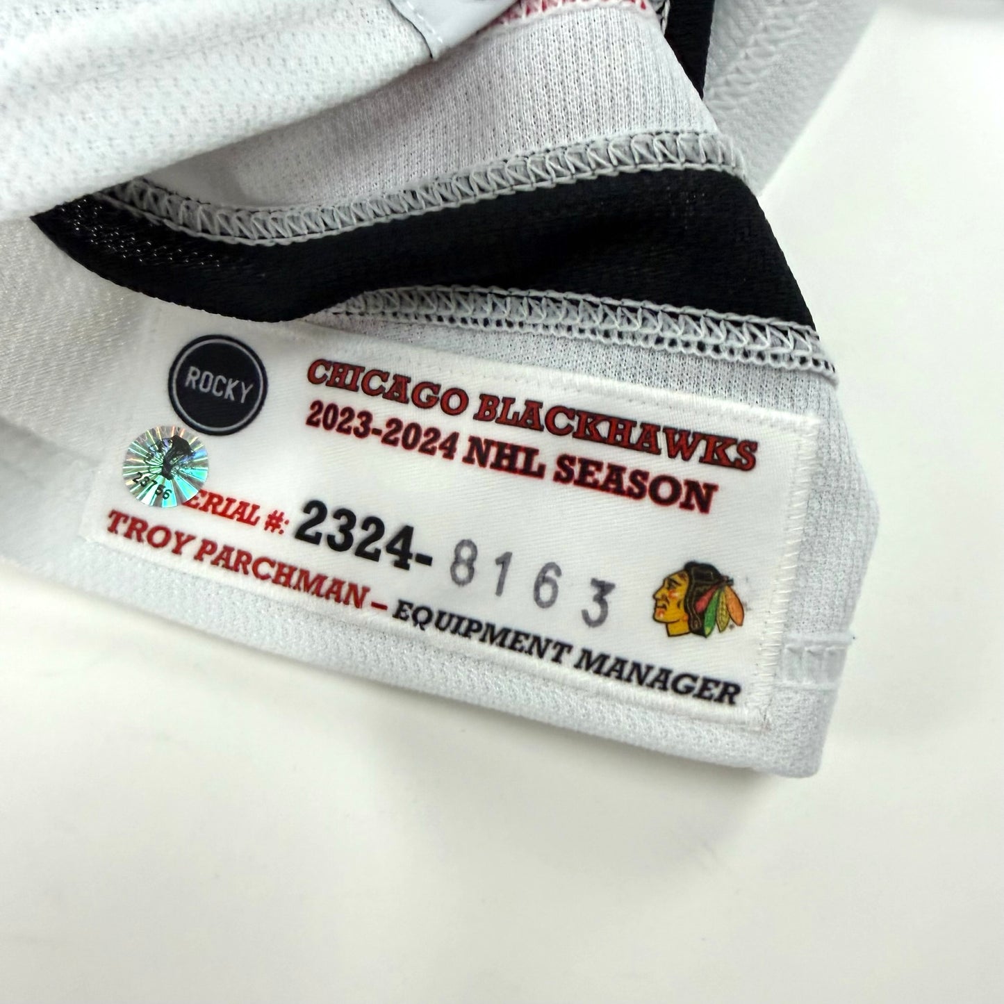 Andreas Athanasiou #89 Away Chicago Blackhawks Game Worn Jersey 2023-2024, Set 2 | Size 56 | 8163-23756