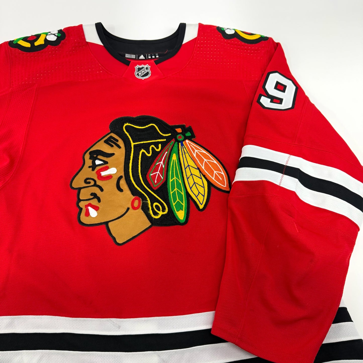 Andreas Athanasiou #89 Home Chicago Blackhawks Game Worn Jersey 2022-2023, Set 1 | Size 56 | 3452-25508
