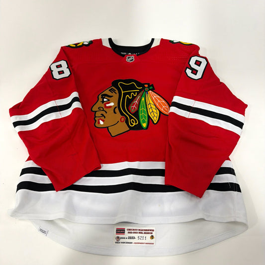 Andreas Athanasiou #89 Home Chicago Blackhawks Game Worn Jersey 2022-2023, Set 2 | Size 56 | 5211-25507
