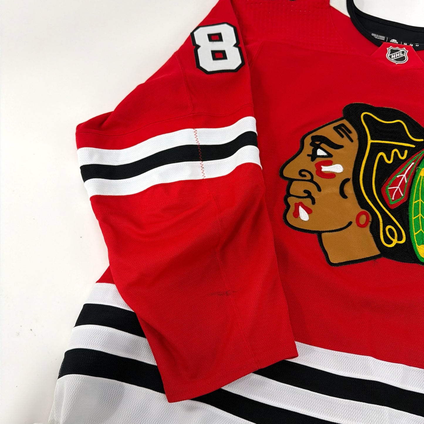 Andreas Athanasiou #89 Home Chicago Blackhawks Game Worn Jersey 2022-2023, Set 2 | Size 56 | 5211-25507