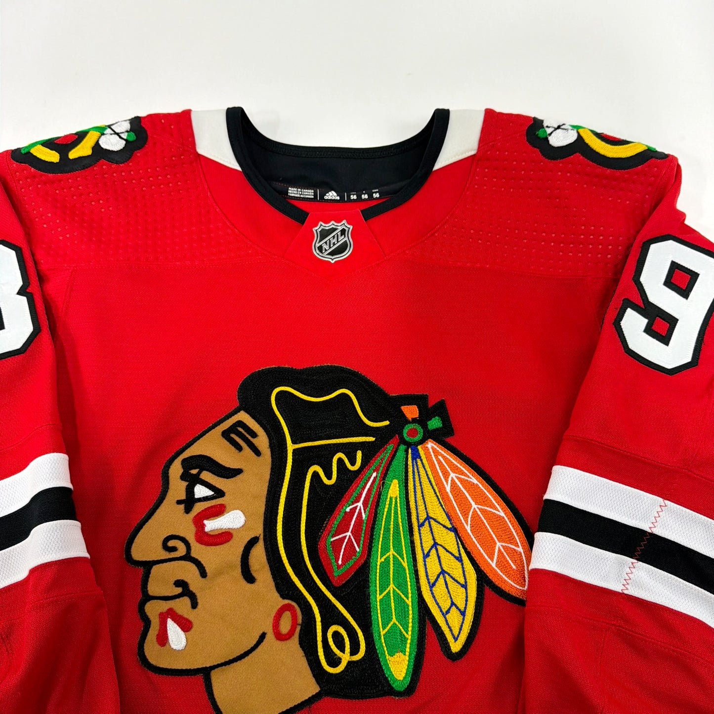 Andreas Athanasiou #89 Home Chicago Blackhawks Game Worn Jersey 2022-2023, Set 2 | Size 56 | 5211-25507