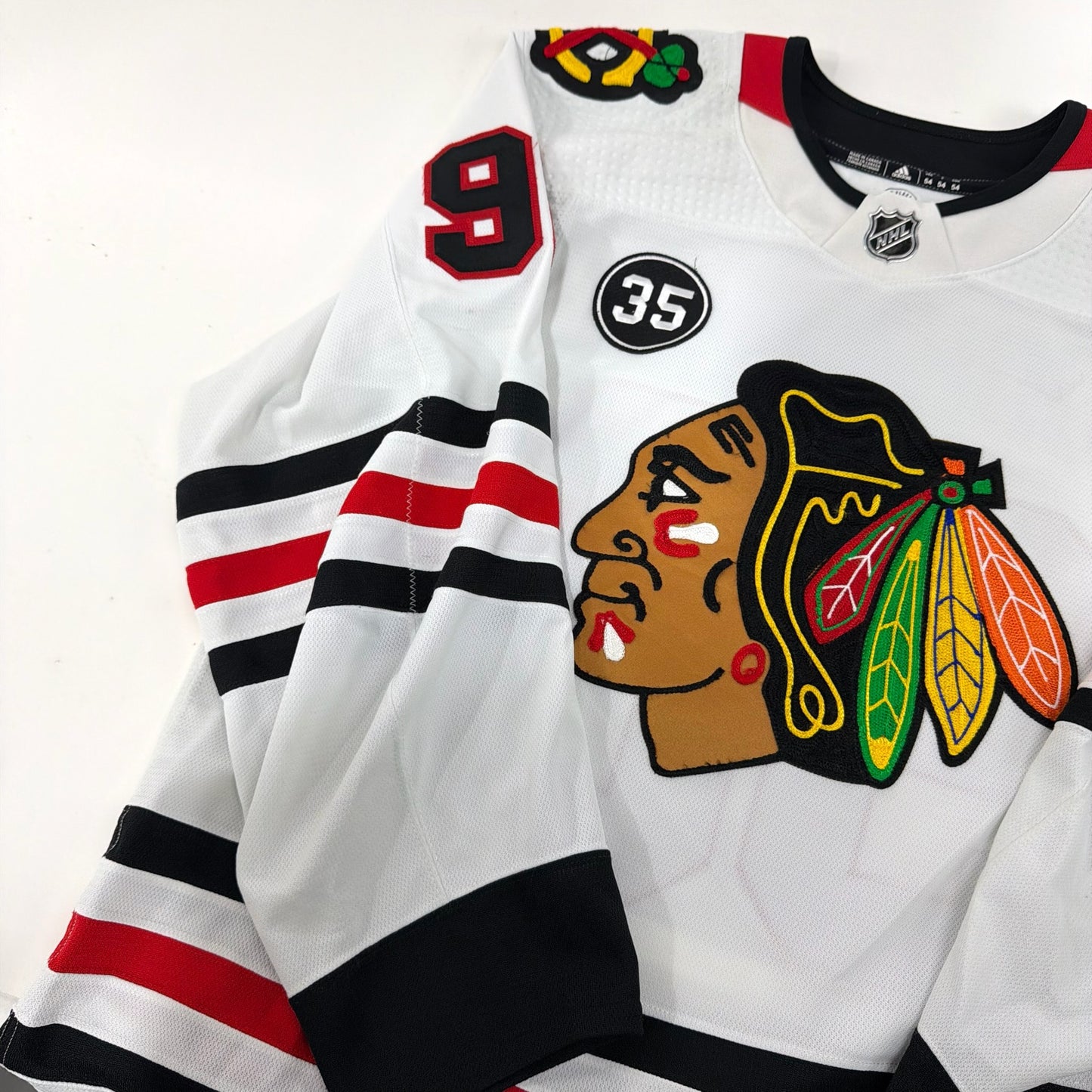 Tyler Johnson #90 Away Chicago Blackhawks Game Worn Jersey 2021-2022, Set 1 | Size 54 | 6265-25558