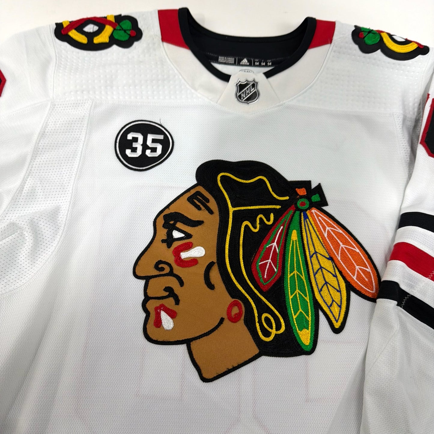Tyler Johnson #90 Away Chicago Blackhawks Game Worn Jersey 2021-2022, Set 1 | Size 54 | 6265-25558