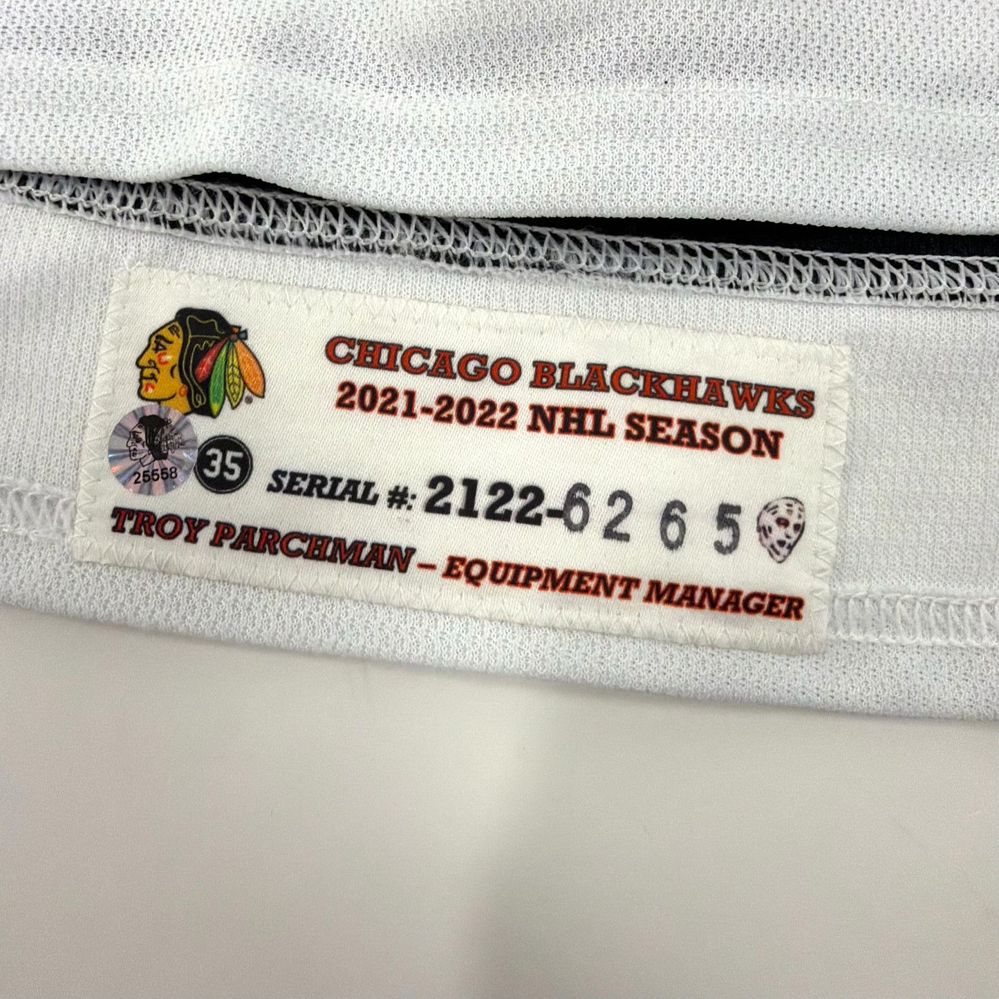Tyler Johnson #90 Away Chicago Blackhawks Game Worn Jersey 2021-2022, Set 1 | Size 54 | 6265-25558