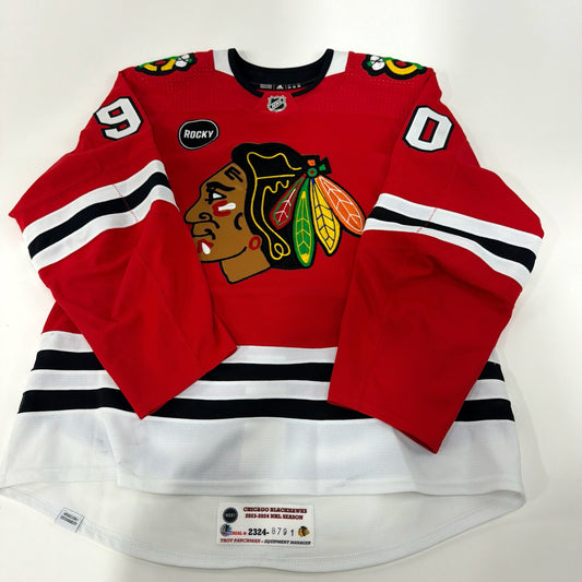 Tyler Johnson #90 Home Chicago Blackhawks Game Worn Jersey 2023-2024, Set 2 | Size 54 | 8791-25577