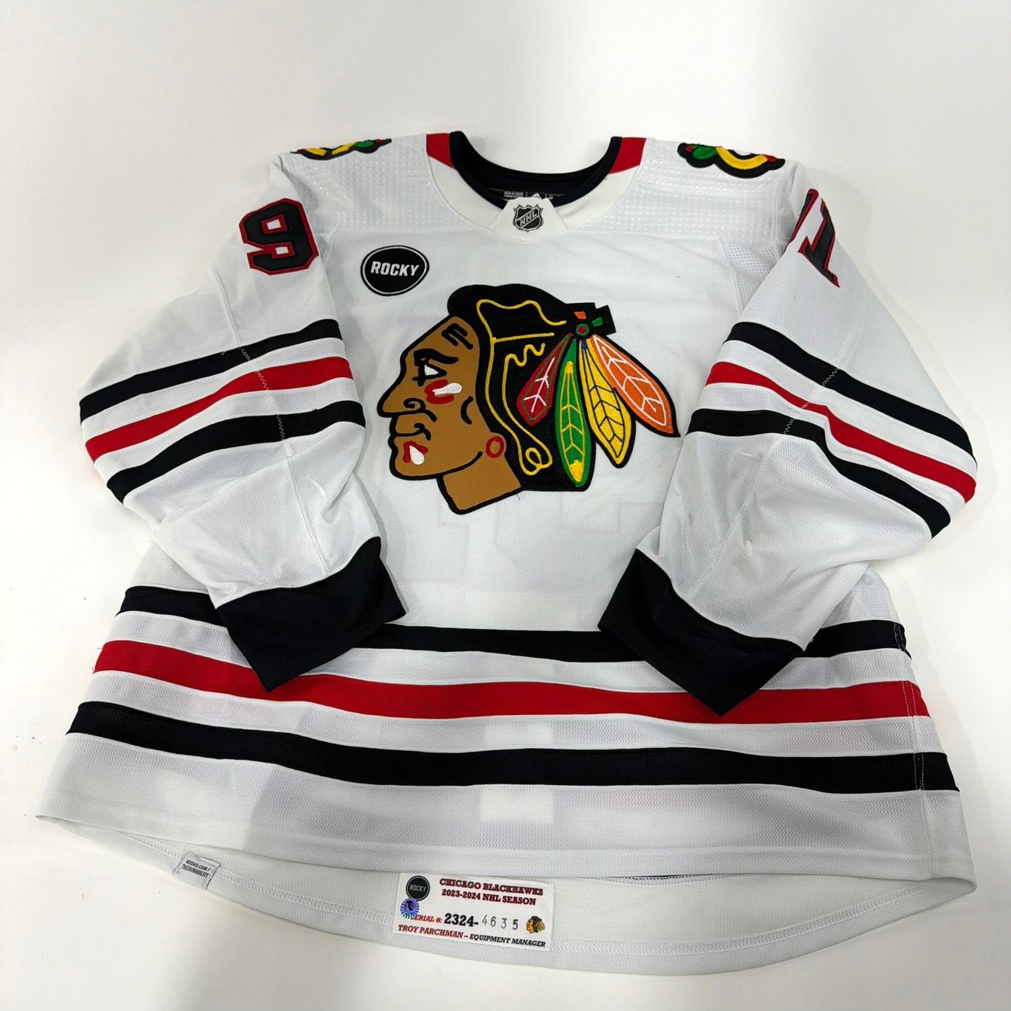 Anthony Beauvillier #91 Away Chicago Blackhawks Team Issued Jersey 2023-2024, Set 2 | Size 56 | 4635-23751