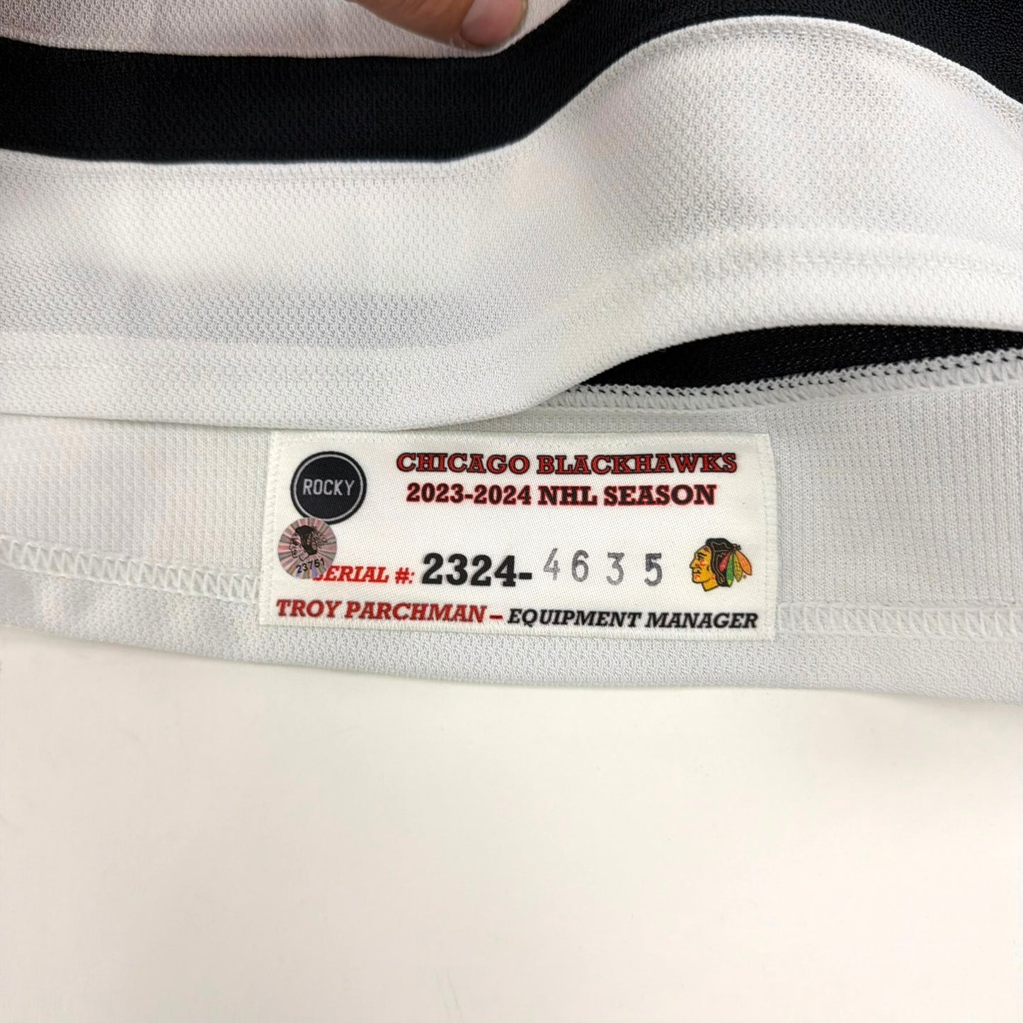 Anthony Beauvillier #91 Away Chicago Blackhawks Team Issued Jersey 2023-2024, Set 2 | Size 56 | 4635-23751