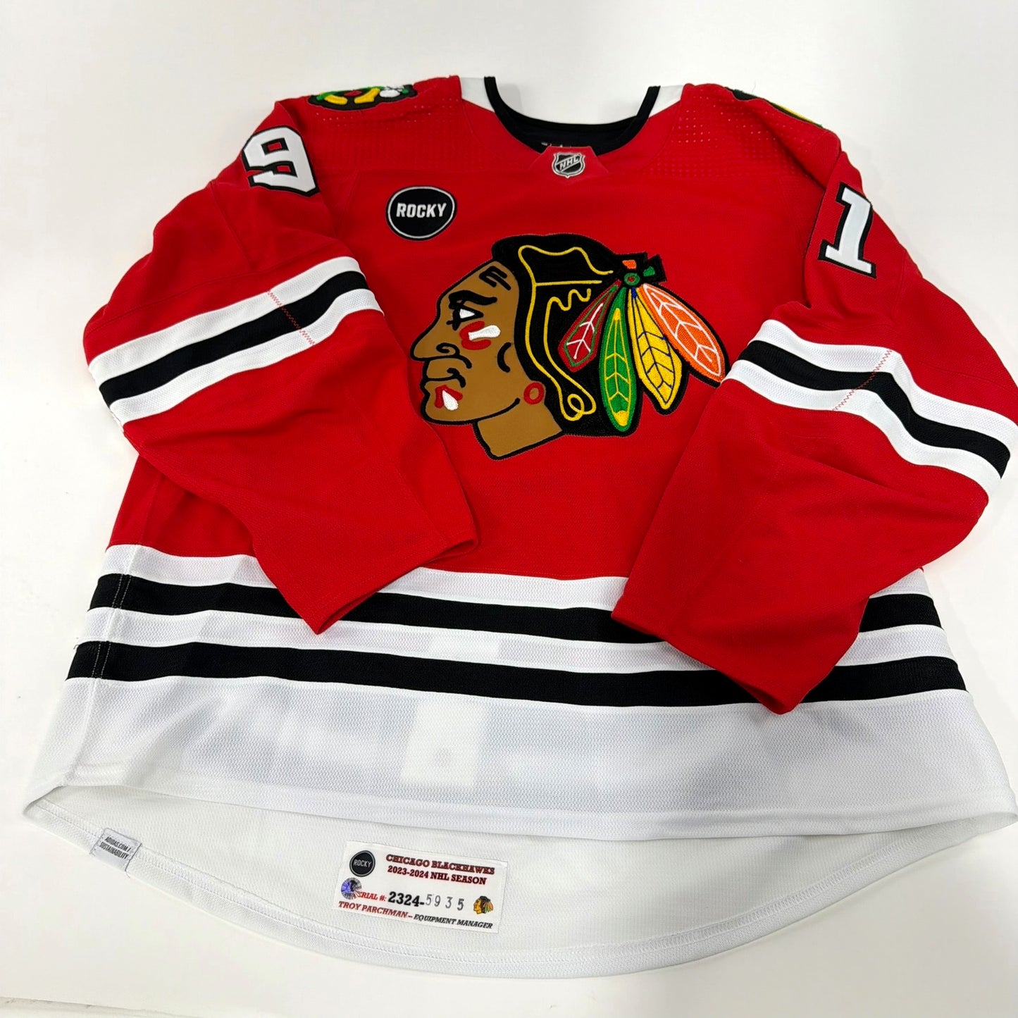 Anthony Beauvillier #91 Home Chicago Blackhawks Game Worn Jersey 2023-2024, Set 2 | Size 56 | 5935-25578