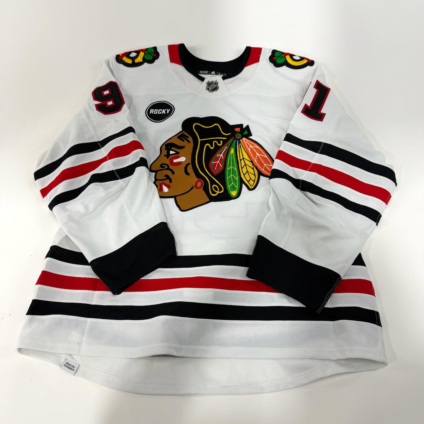 Paul Ludwinski #91 Away Chicago Blackhawks Team Issued Jersey 2023-2024 | 25633