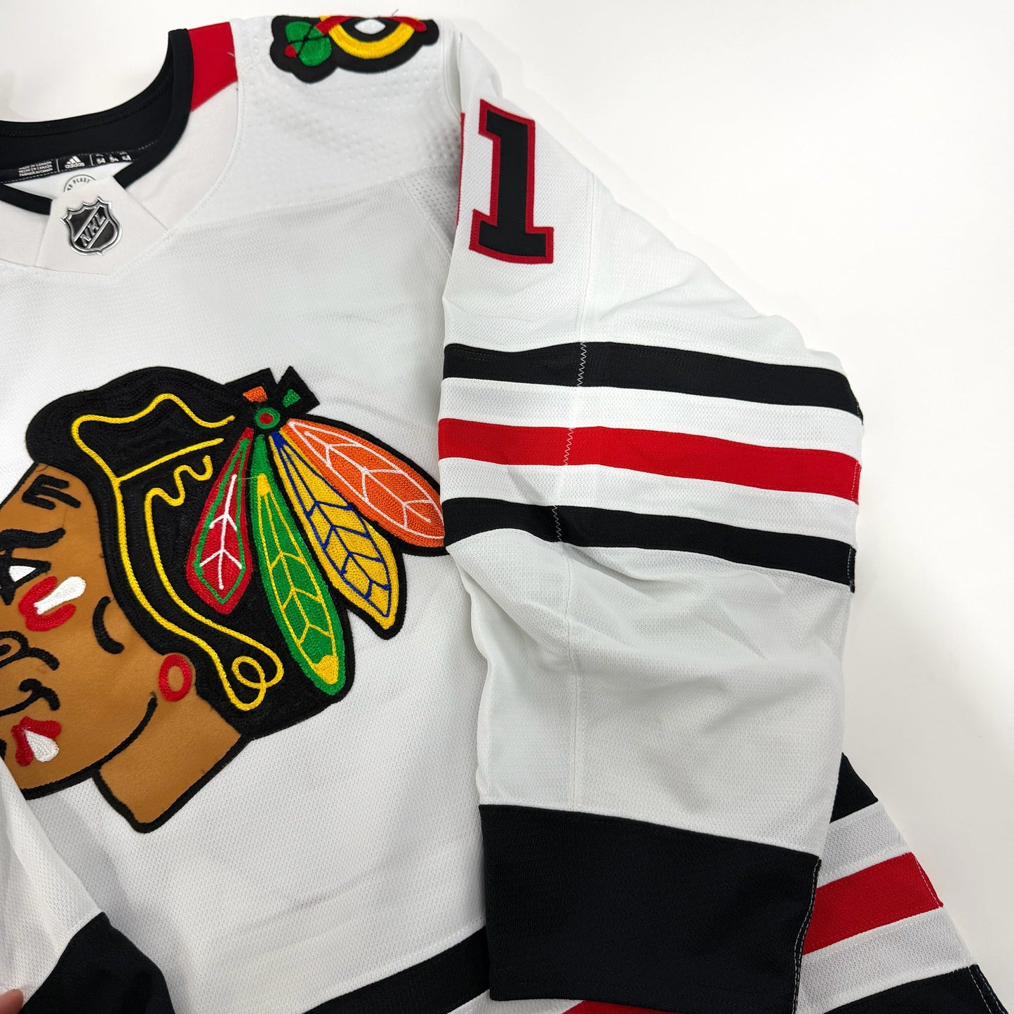 Paul Ludwinski #91 Away Chicago Blackhawks Team Issued Jersey 2023-2024 | 25633
