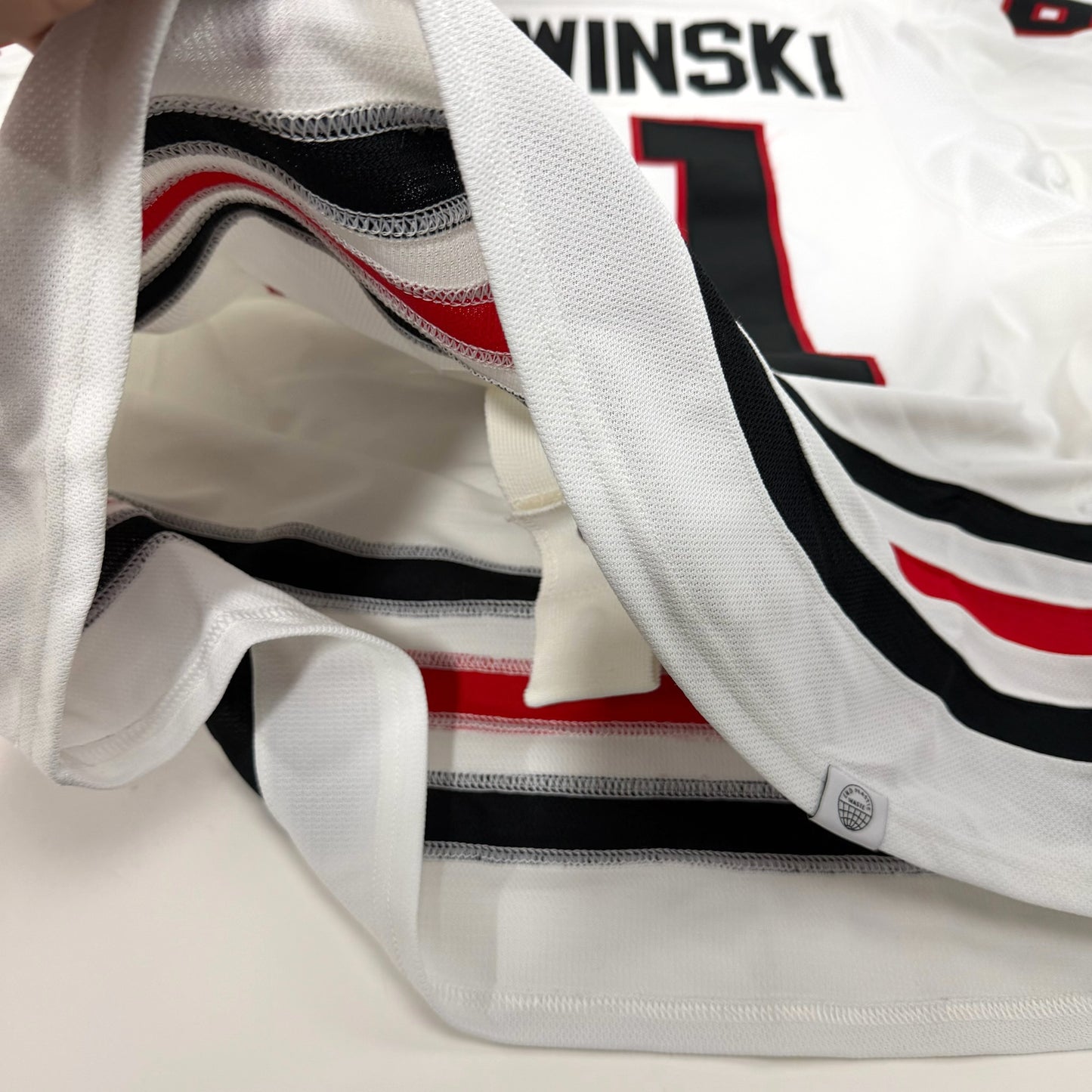 Paul Ludwinski #91 Away Chicago Blackhawks Team Issued Jersey 2023-2024 | 25633