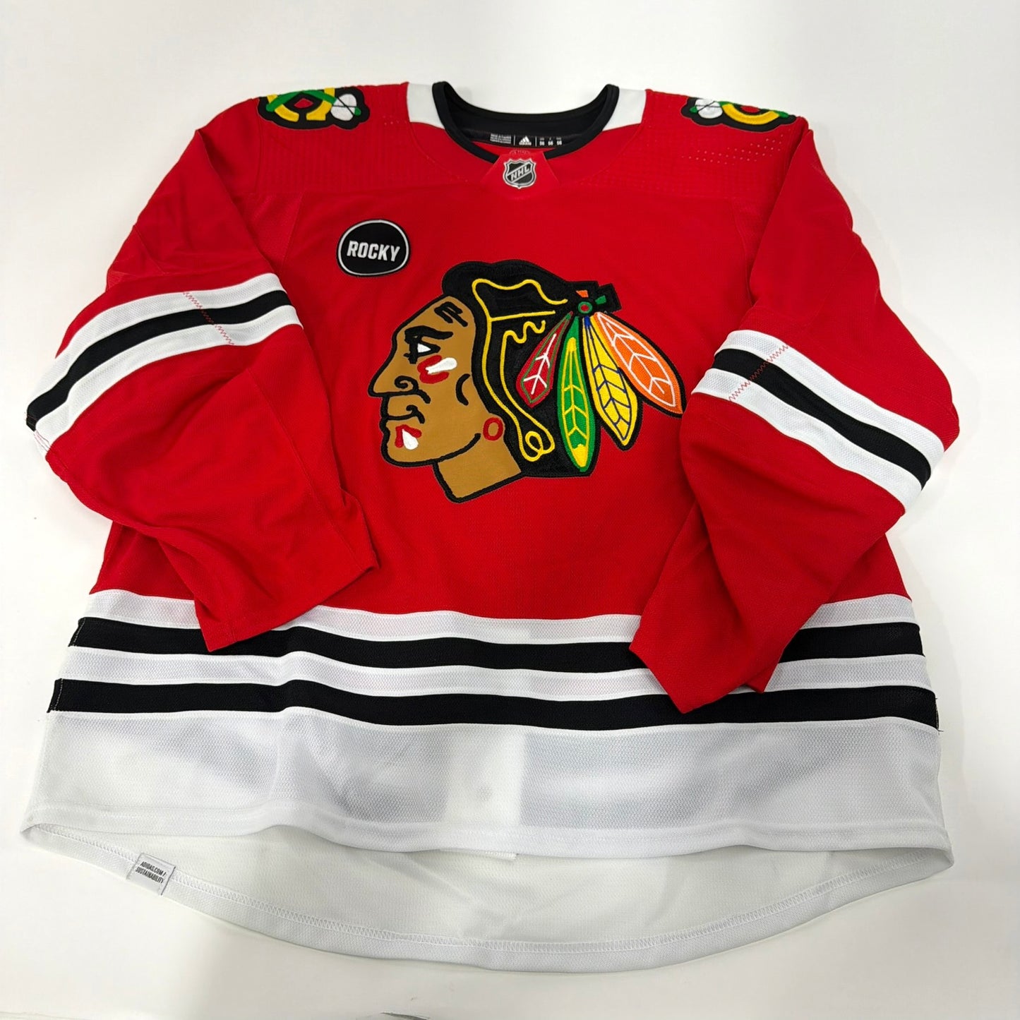 Blank # Home Chicago Blackhawks Team Issued Jersey 2023-2024 - Size 56 | 25593