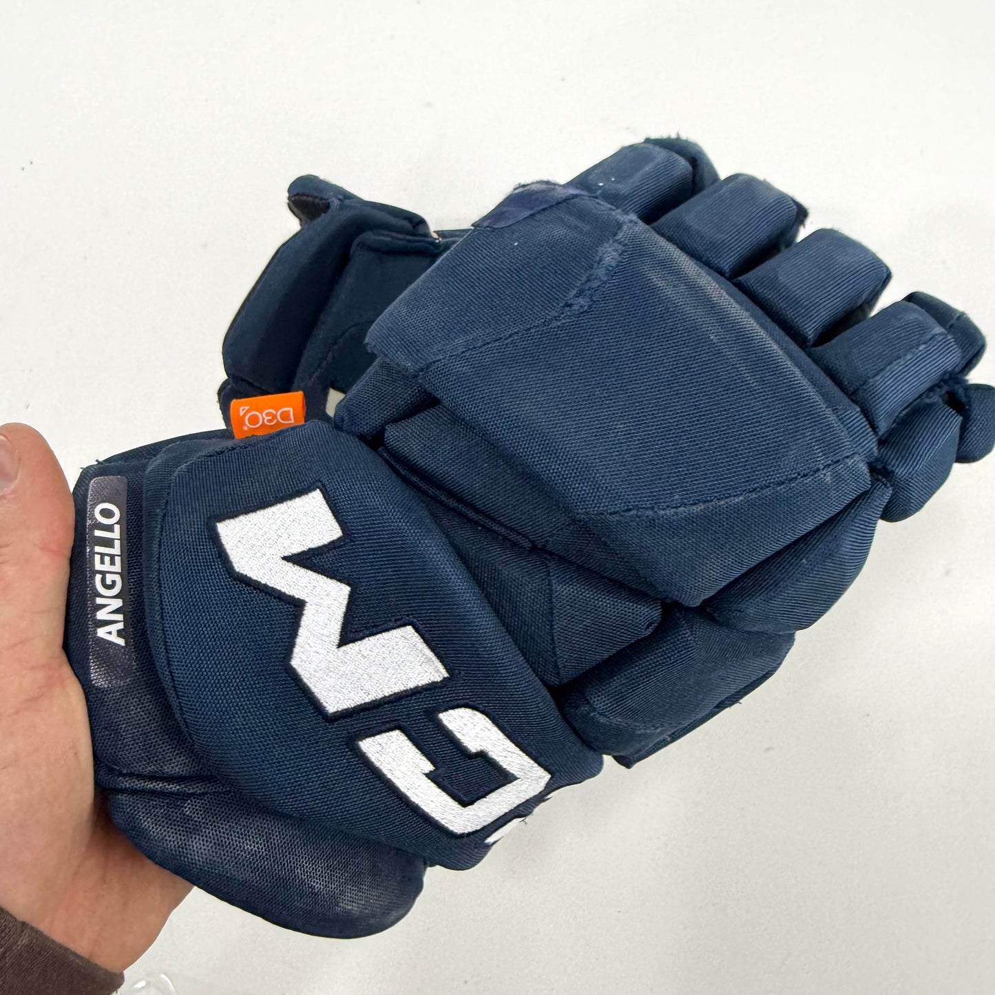 Used Navy CCM Jetspeed Pro Gloves | 14" | D369