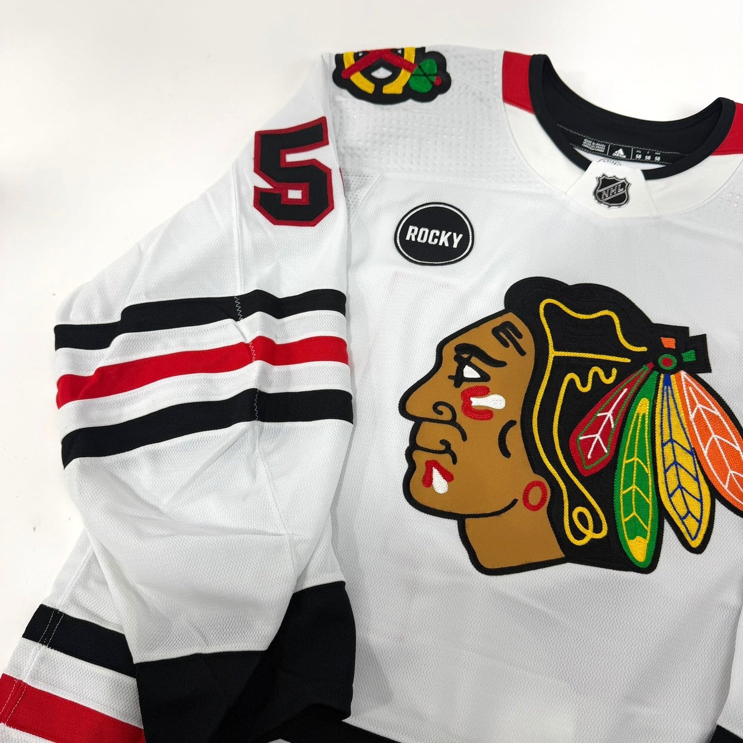 Lucas Brenton #54 Away Chicago Blackhawks Team Issued Jersey 2023-2024 | 25630