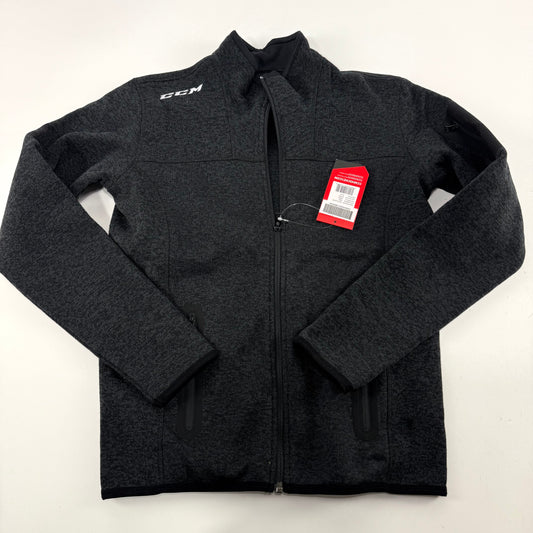 New Black CCM Youth Fleece Full Zip Jacket | Youth XL | #191520014322