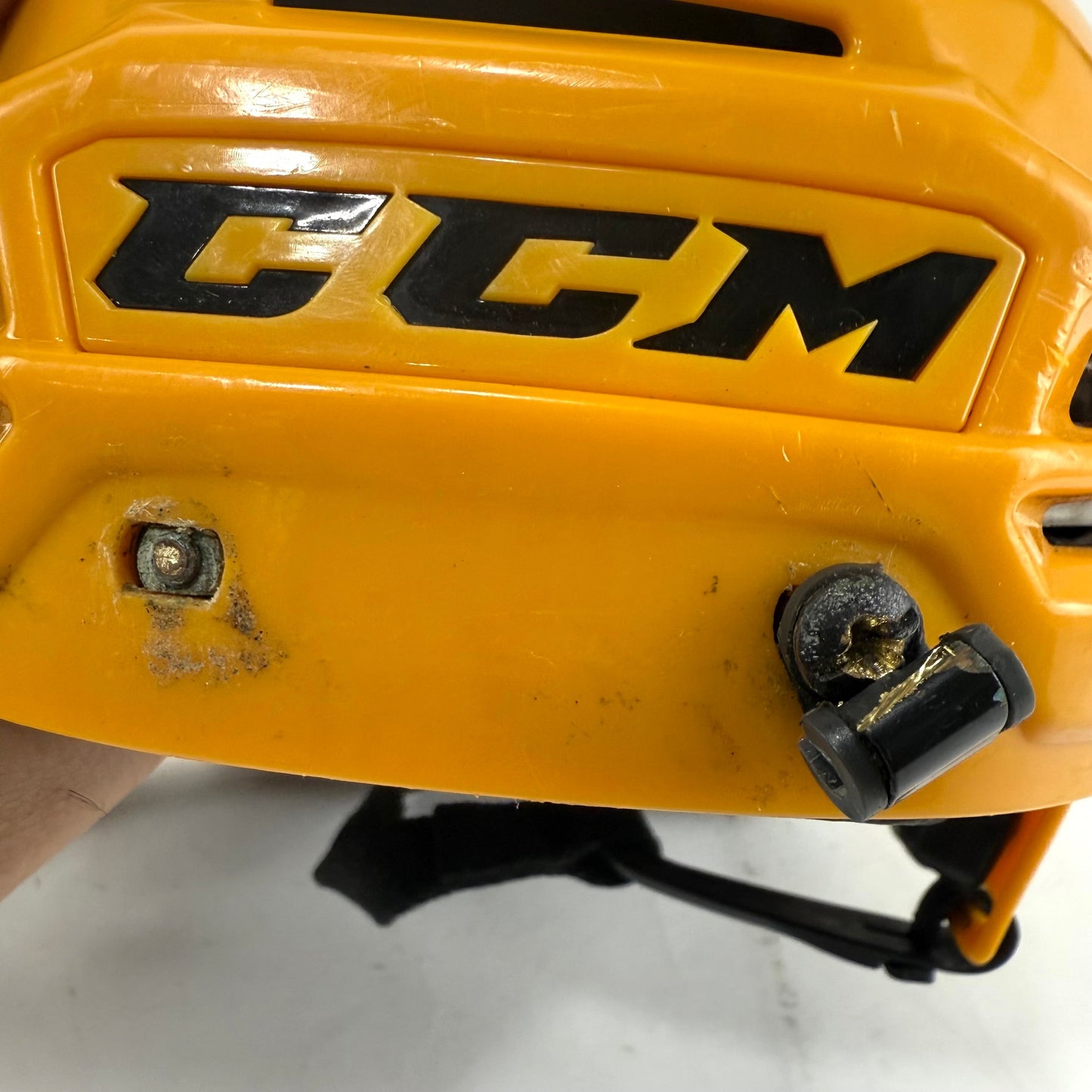 Used Sunflower Yellow CCM Tacks 910 Helmet | Small | E505 - Top Flight Hockey