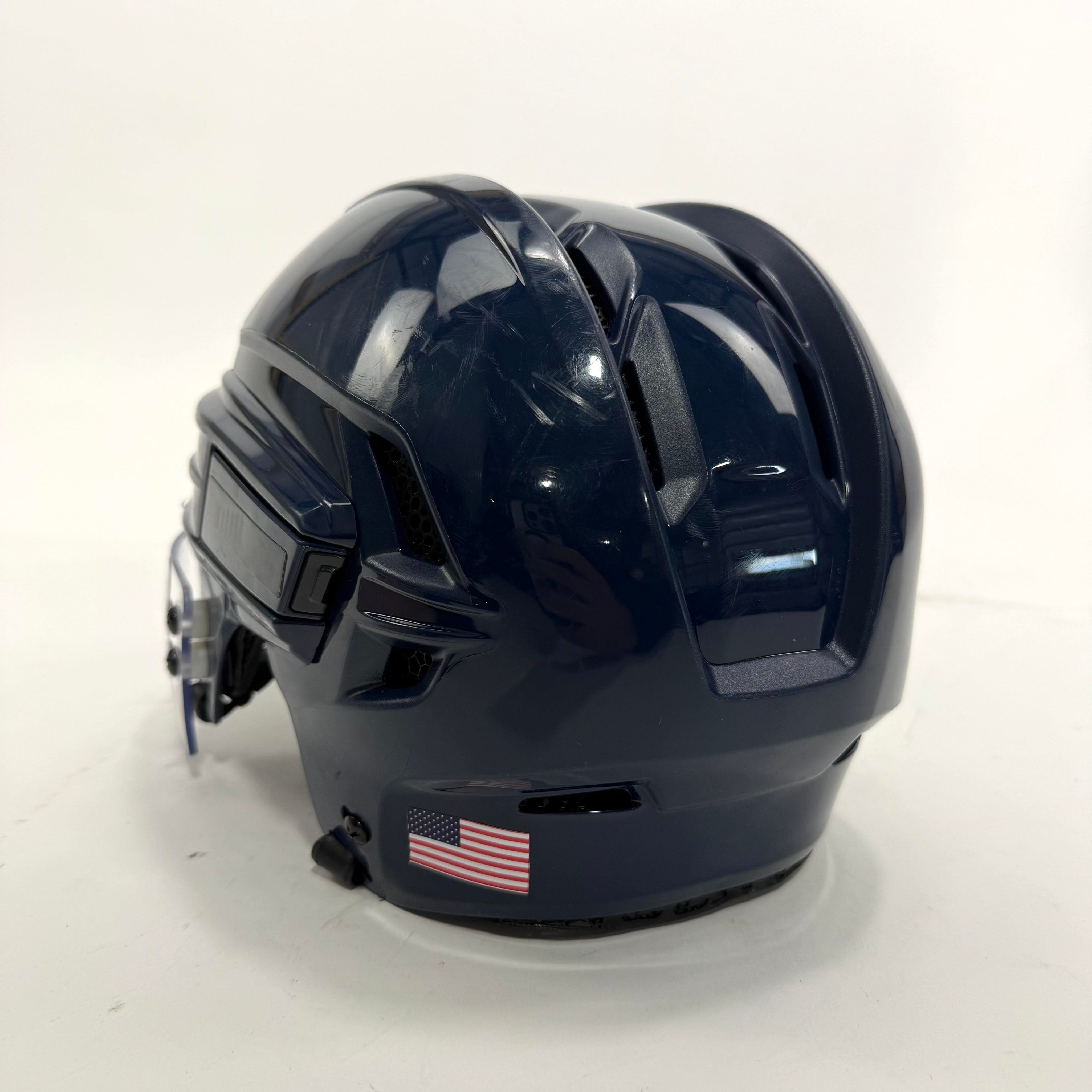 Used Navy CCM Tacks X Helmet With Visor | Medium | BH281 - Top Flight Hockey