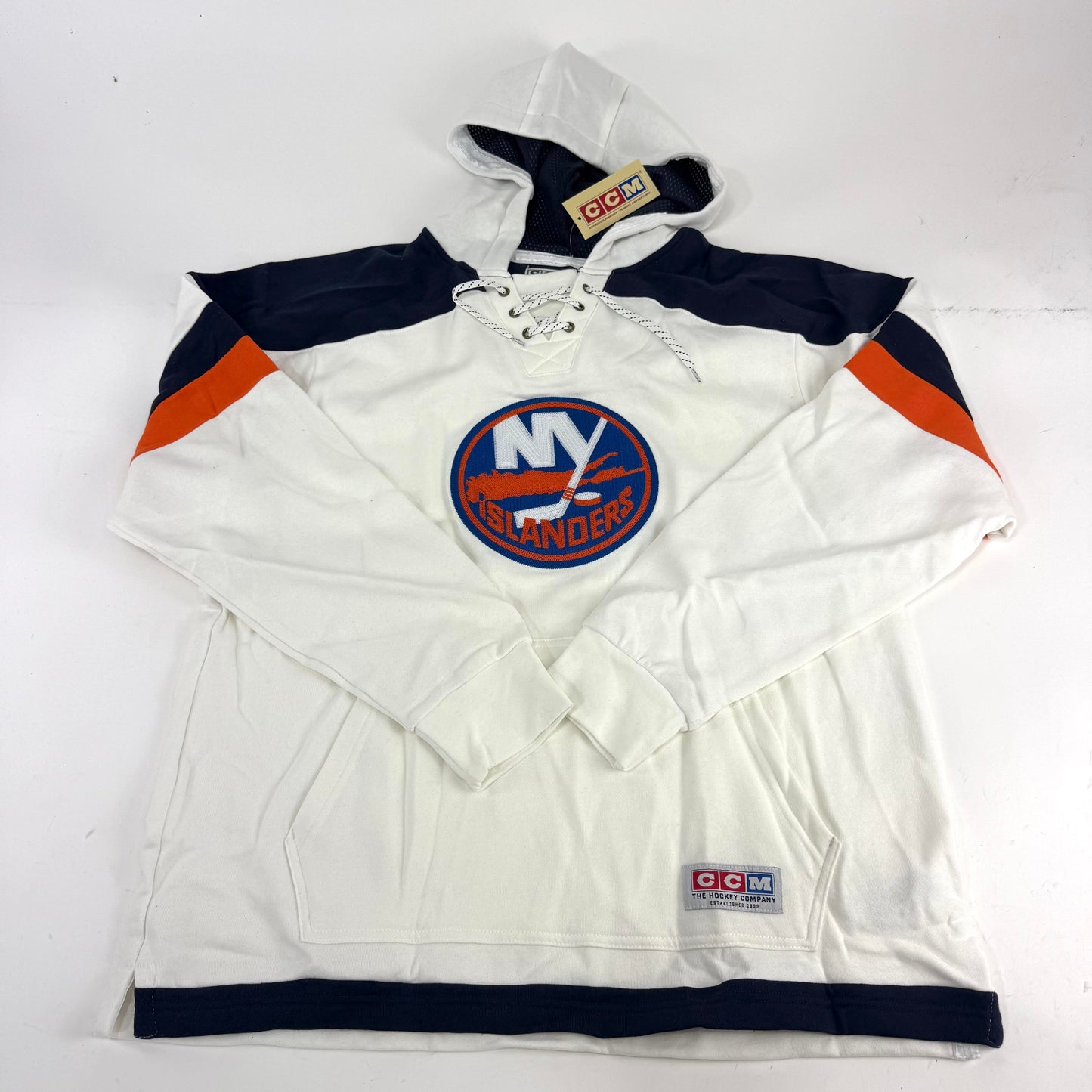 New CCM New York Islanders Jersey Pullover Hoodie | Senior L | #191520573348
