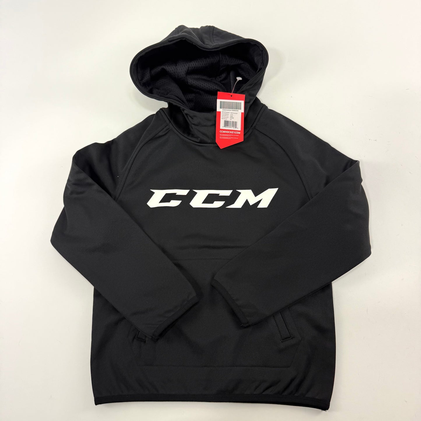New Black CCM Youth Core Tech Pullover Hoodie | Youth S | #888600315690 - Top Flight Hockey