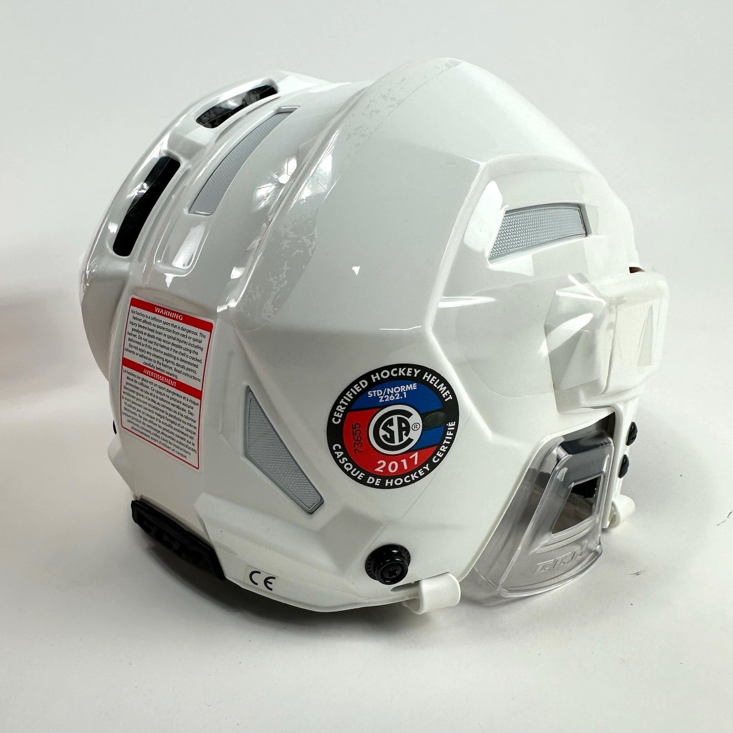 Brand New Small White CCM Fitlite 3DS Helmet - Top Flight Hockey