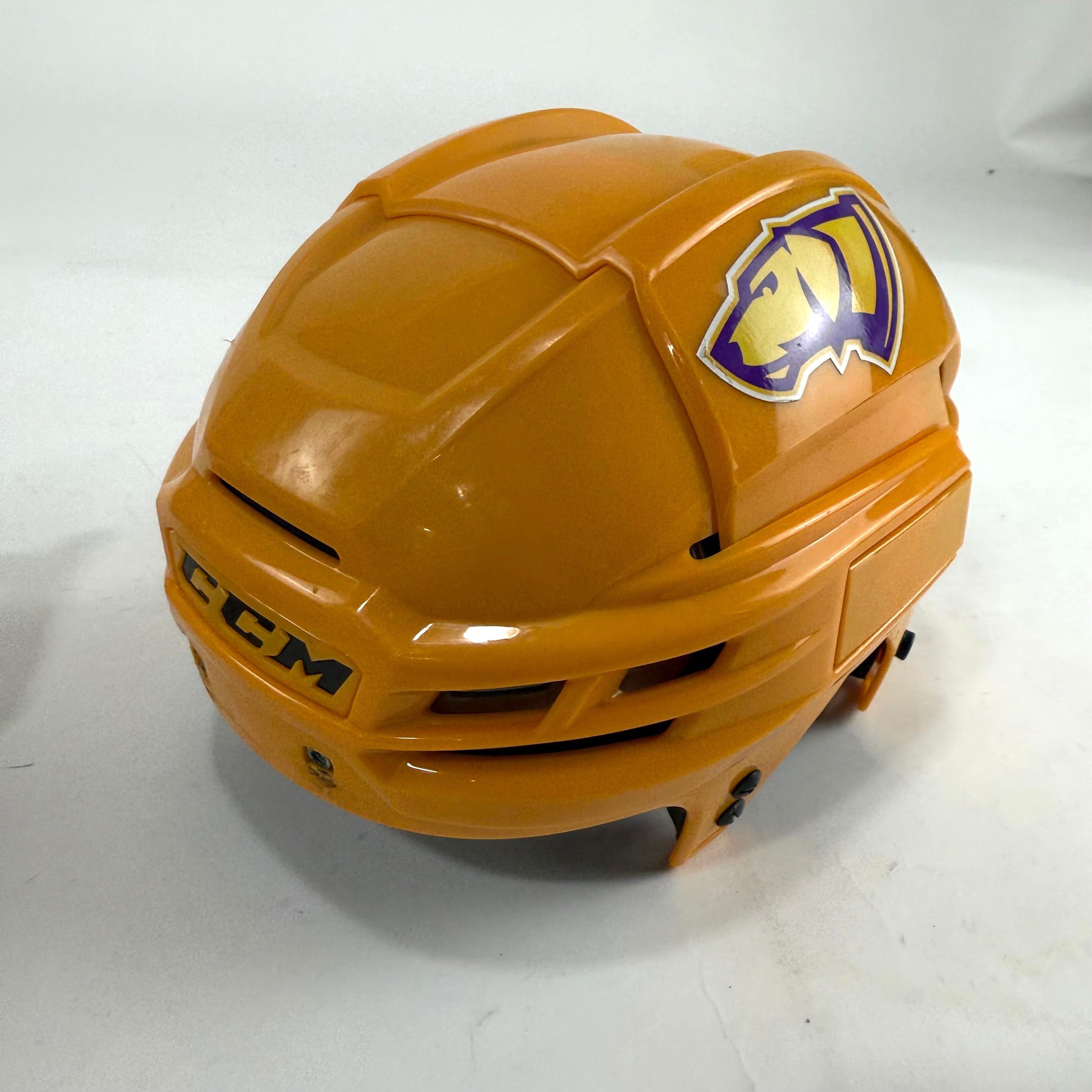 Used Sunflower Yellow CCM Tacks 910 Helmet | Medium | E506