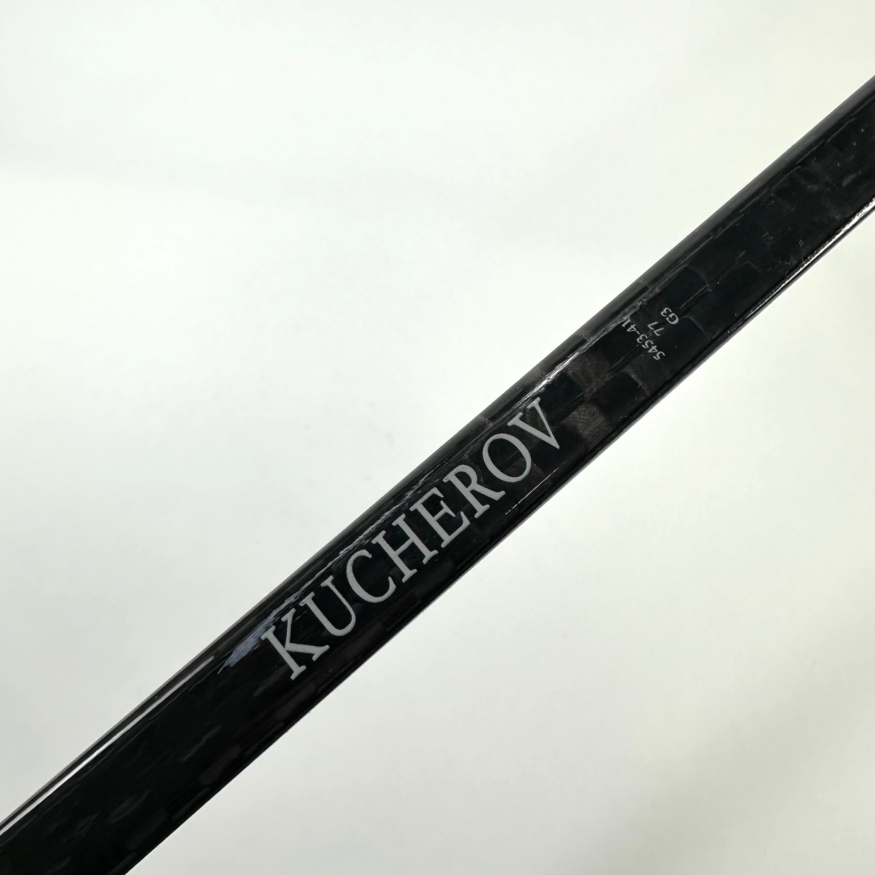 Used Once KUCHEROV Blacked Out Bauer Hyperlite G3 Profile - 77 Flex - Kucherov Curve - Stick#72