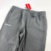 New Dark Grey CCM Mens Premium Tapered Fleece Pant | Senior XL | #191520015510 - Top Flight Hockey