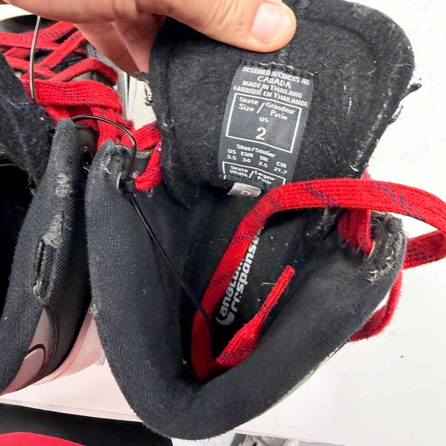 Used Reebok 4k Goalie Skates | Size 2 D | AB487