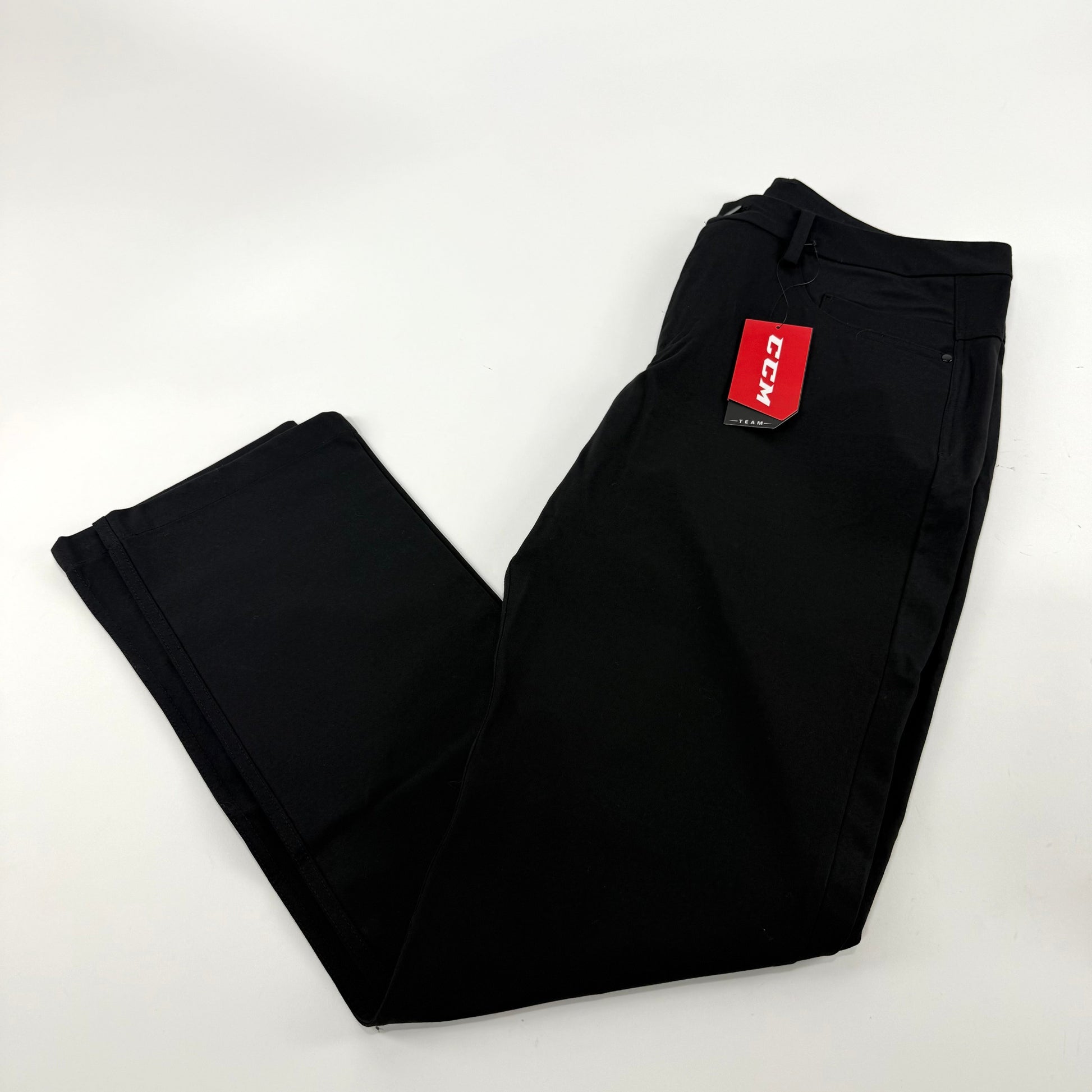 New Black CCM Mens Travel Pant | 34" | #888600717791 - Top Flight Hockey
