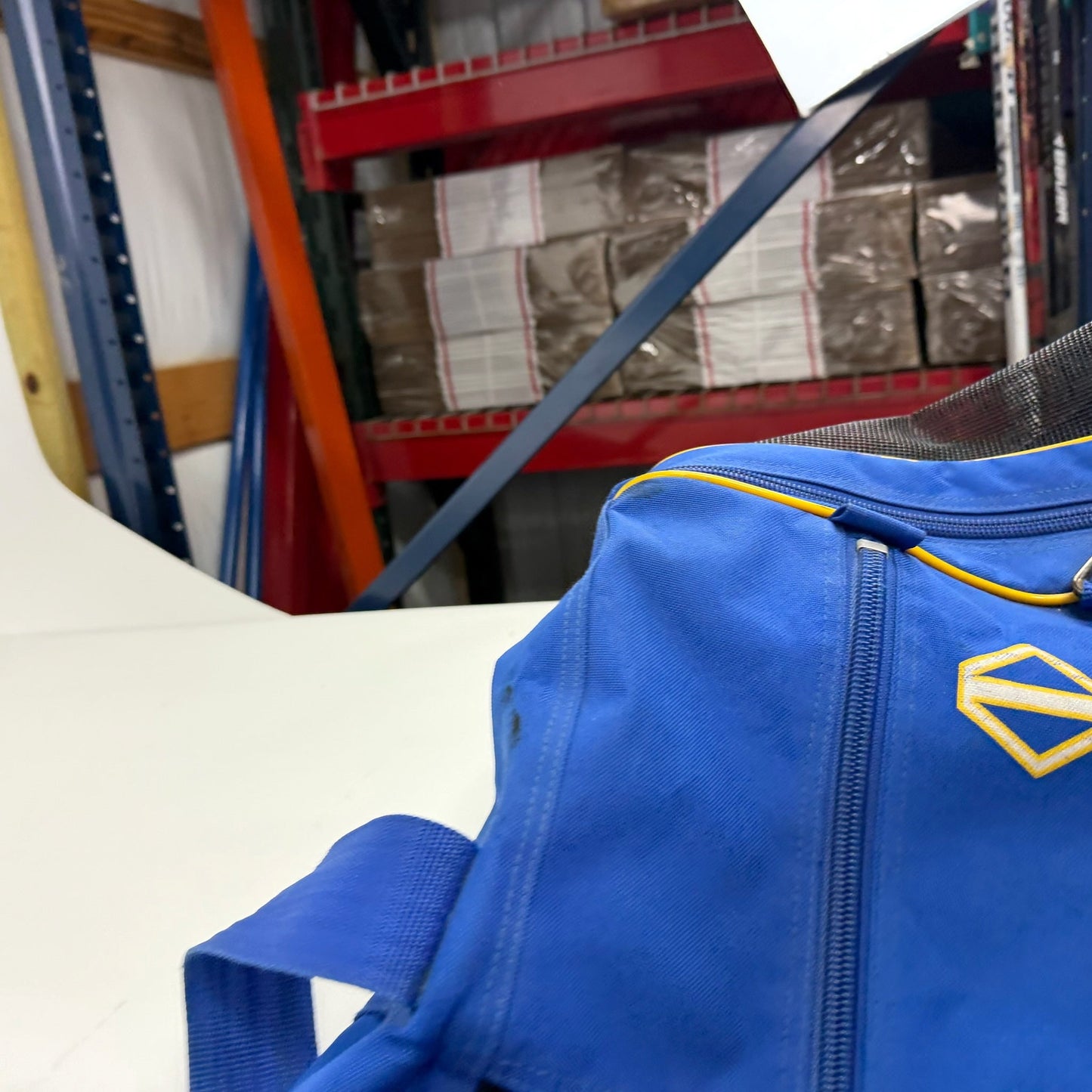 Used Blue and Yellow Tackla Player Bag | AB544