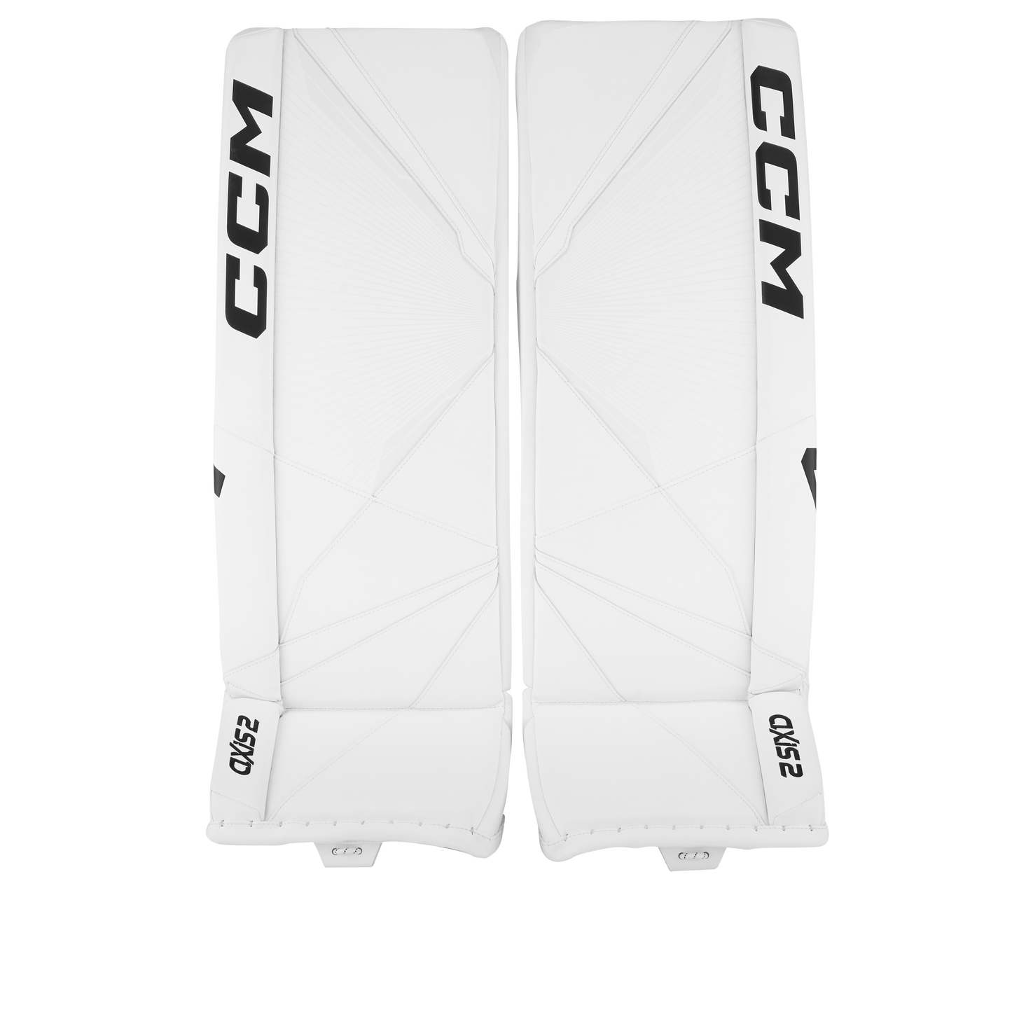 New CCM White Axis 2 Goalie Pads | 33+1" | #191520438258