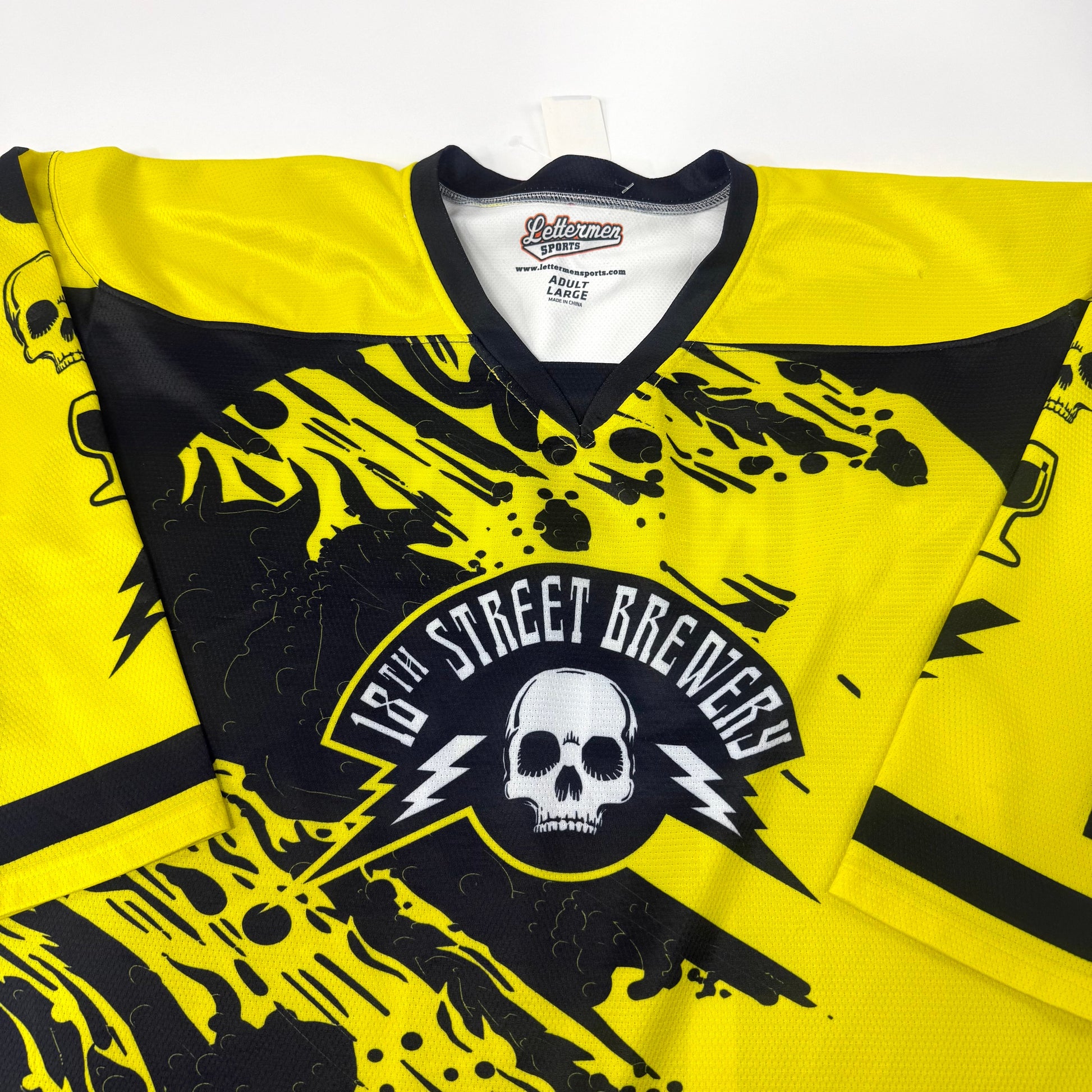 Used Yellow and Black 18th Street Brewery Jersey | Large | BH551 - Top Flight Hockey