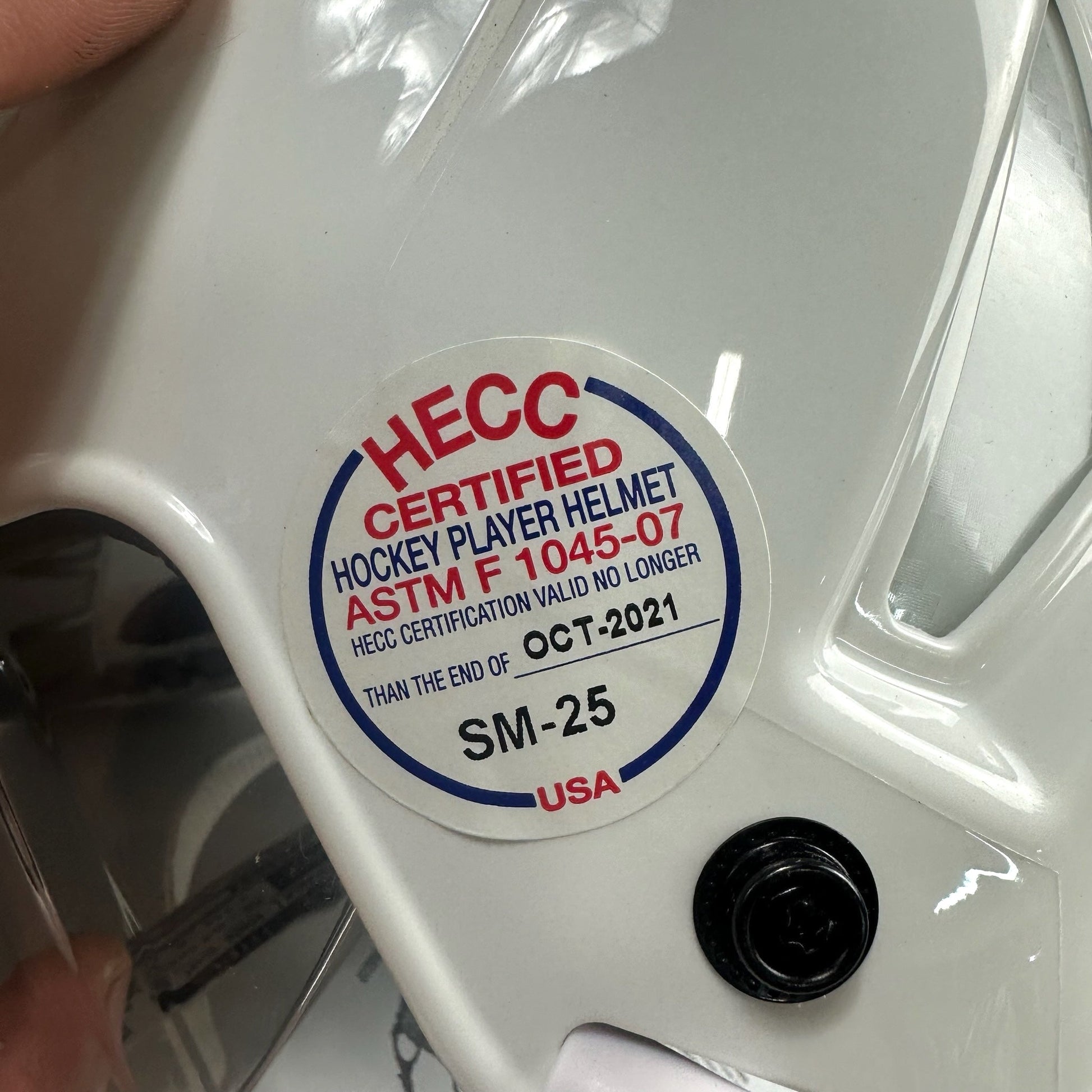Brand New Large White CCM Fitlite Helmet - Top Flight Hockey
