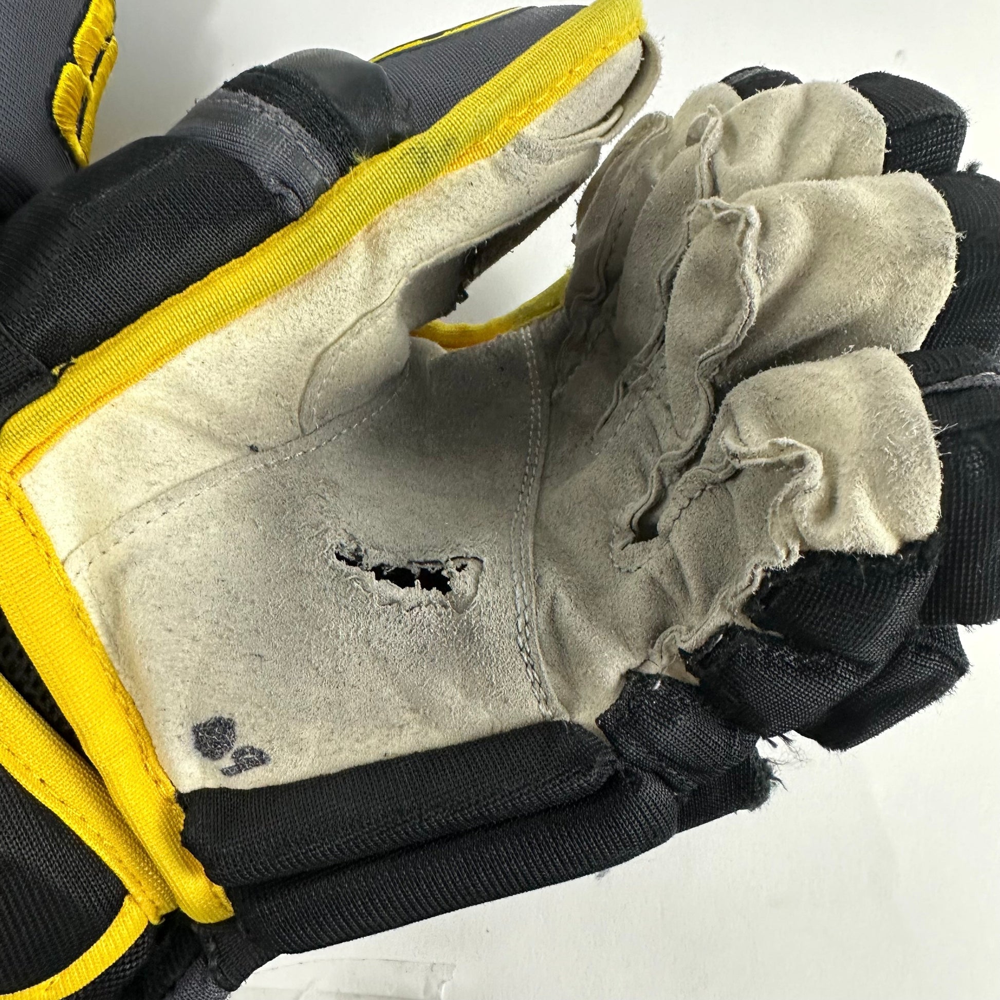 Used Black and Gold Warrior Covert QRE Pro Gloves | 13" | K260 - Top Flight Hockey