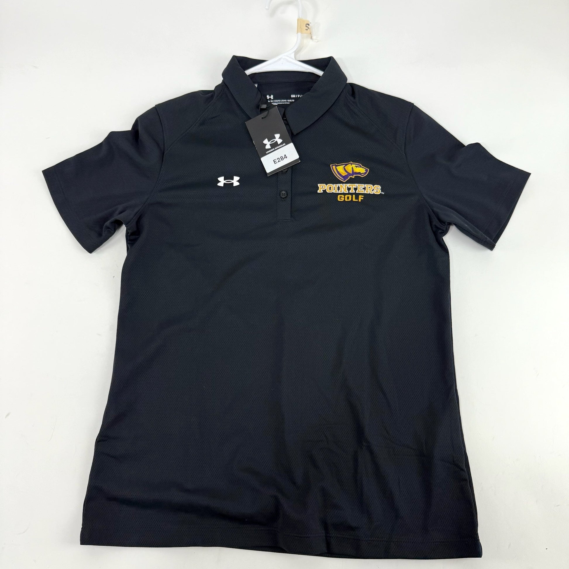 New Black Womens Under Armour UWSP Pointers Golf Polo | Womens S | E284 - Top Flight Hockey
