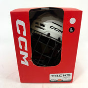 New White CCM Tacks 720 Combo | Large - Top Flight Hockey