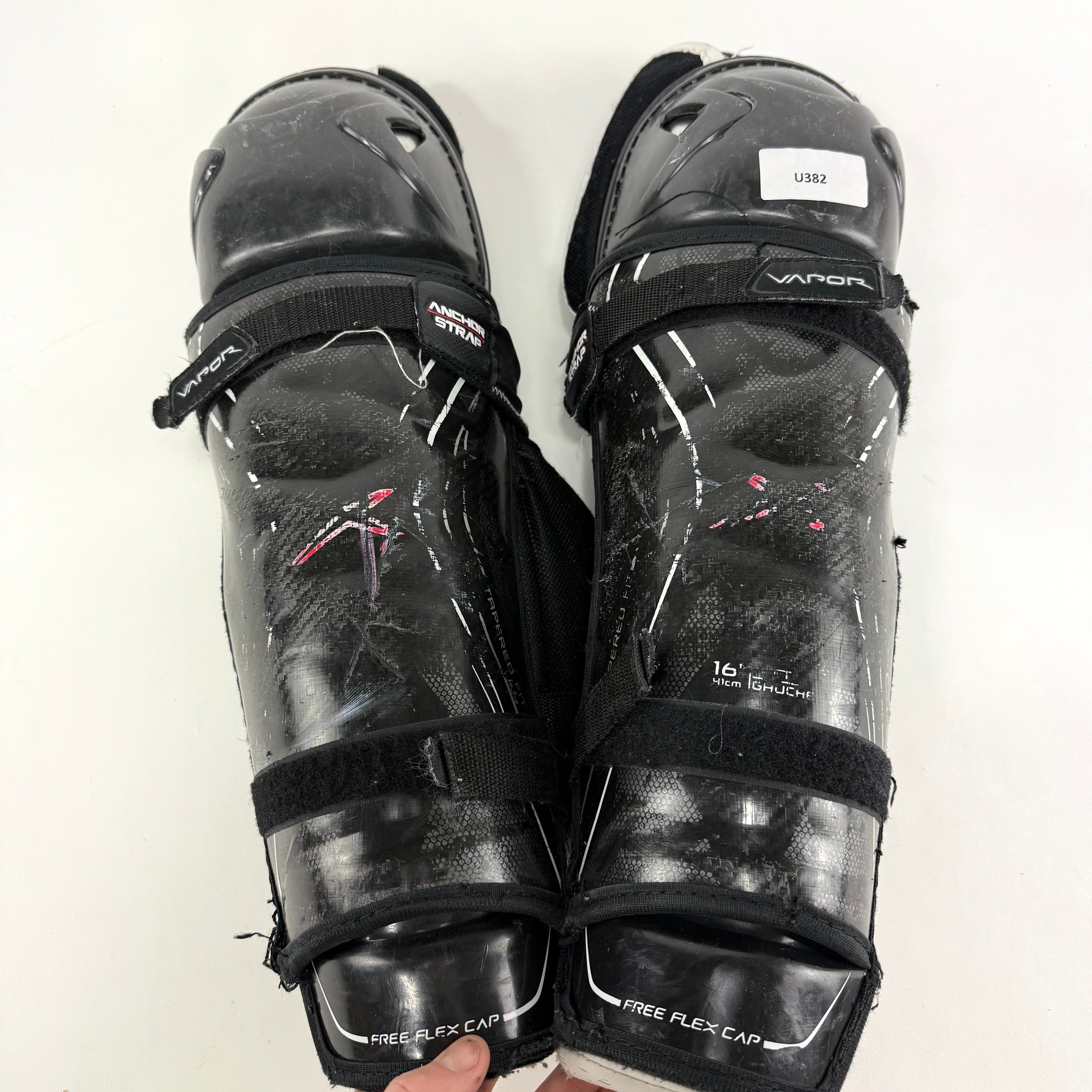 Used Bauer Vapor 1X Lite Shin Guards 16" | U382 - Top Flight Hockey