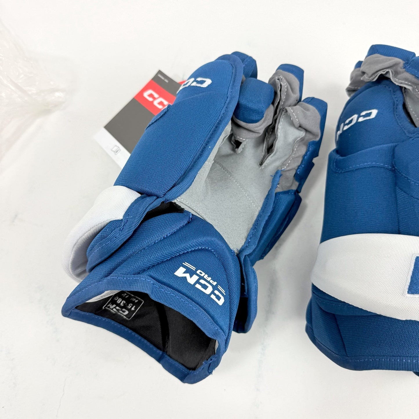 New Blue and White CCM HG12 Gloves | Colorado Avalanche | 15" - #191035289819