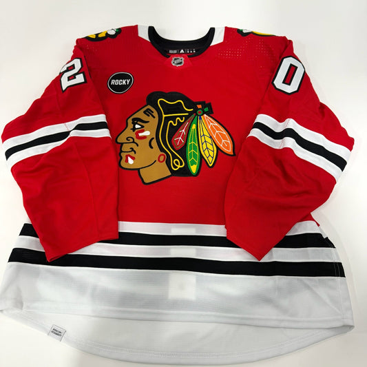 Rem Pitlick #20 Home Chicago Blackhawks Team Issued Jersey 2023-2024 | Size 56 | 25651